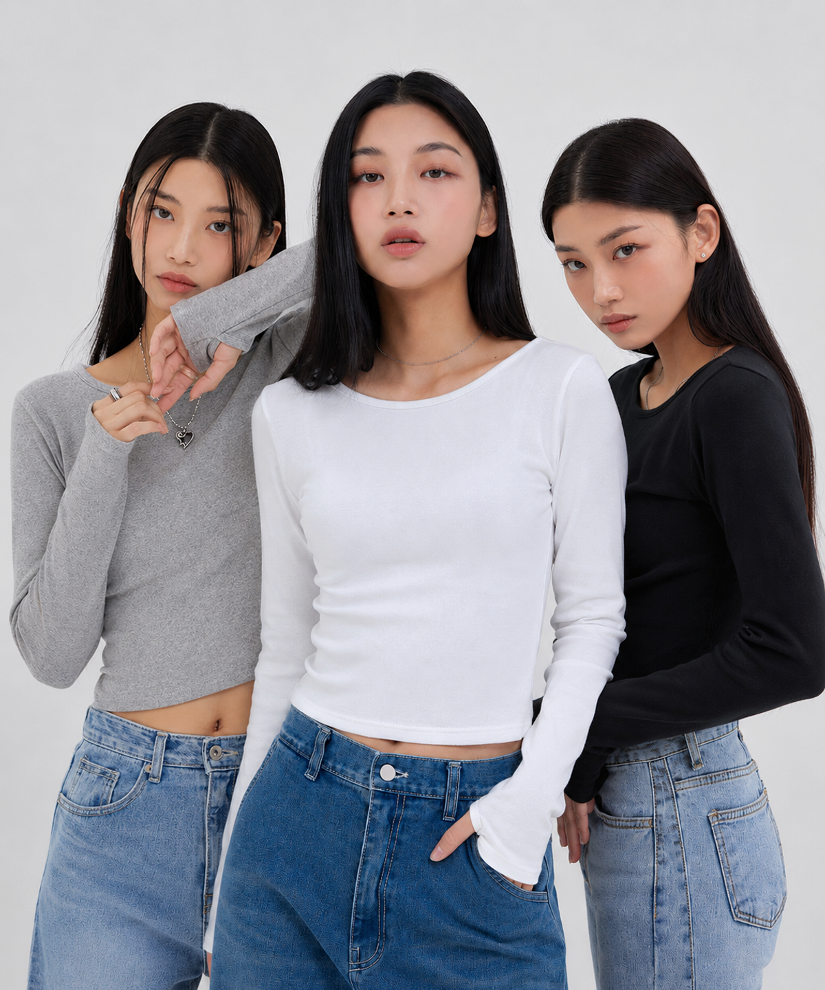 어커버(ACOVER) [2PACK] 크롭핏 워머 긴팔 티셔츠 3color