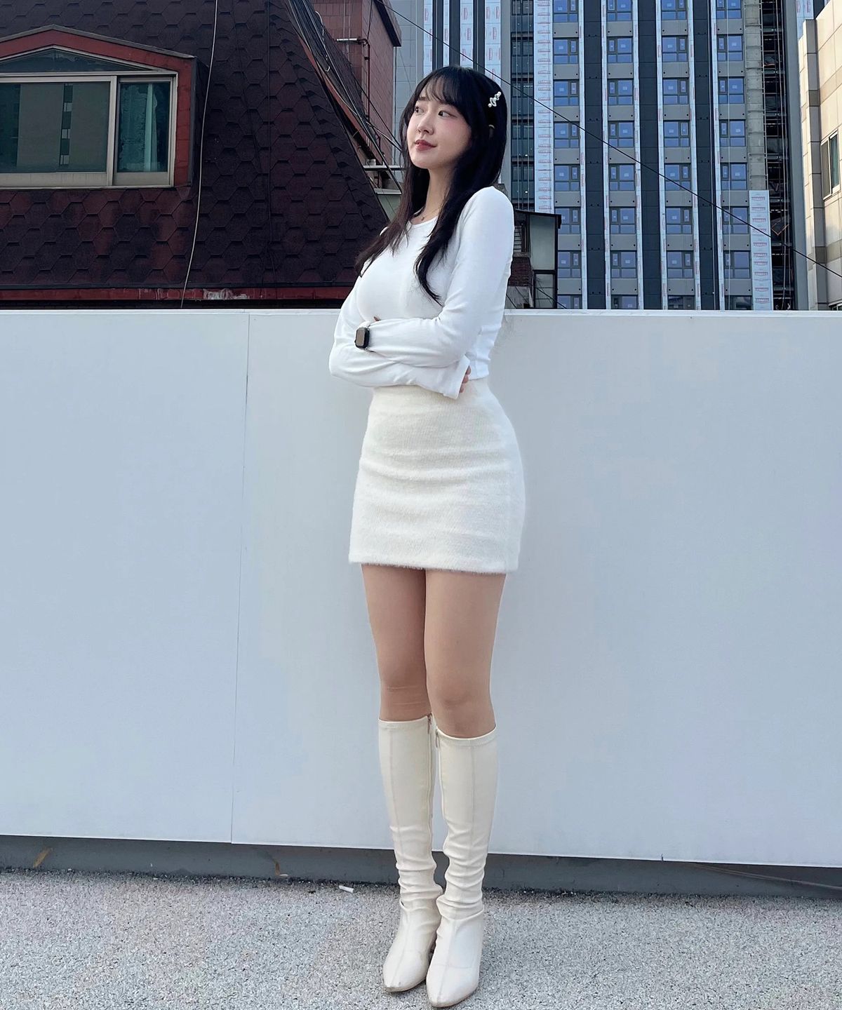어커버(ACOVER) 크롭핏 워머 긴팔 티셔츠 3color