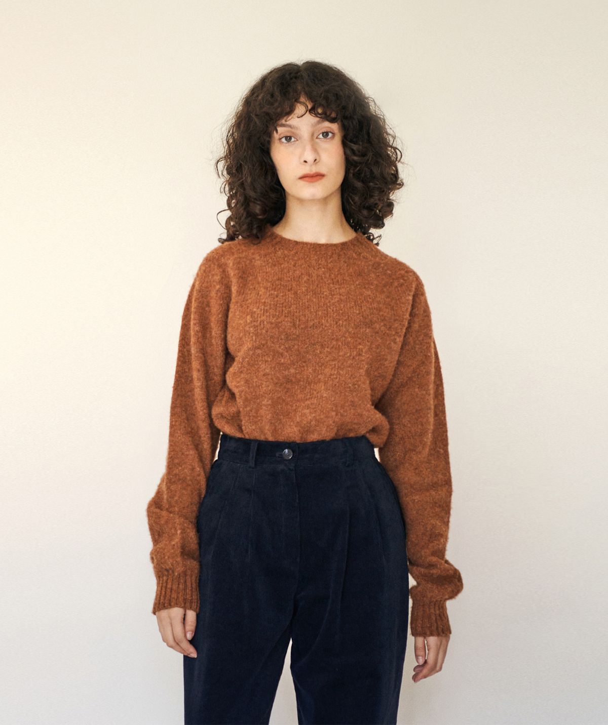 버나드밀즈(BERNARD MILLS) DOUBLE PLEATED CORDUROY PANTS - NAVY