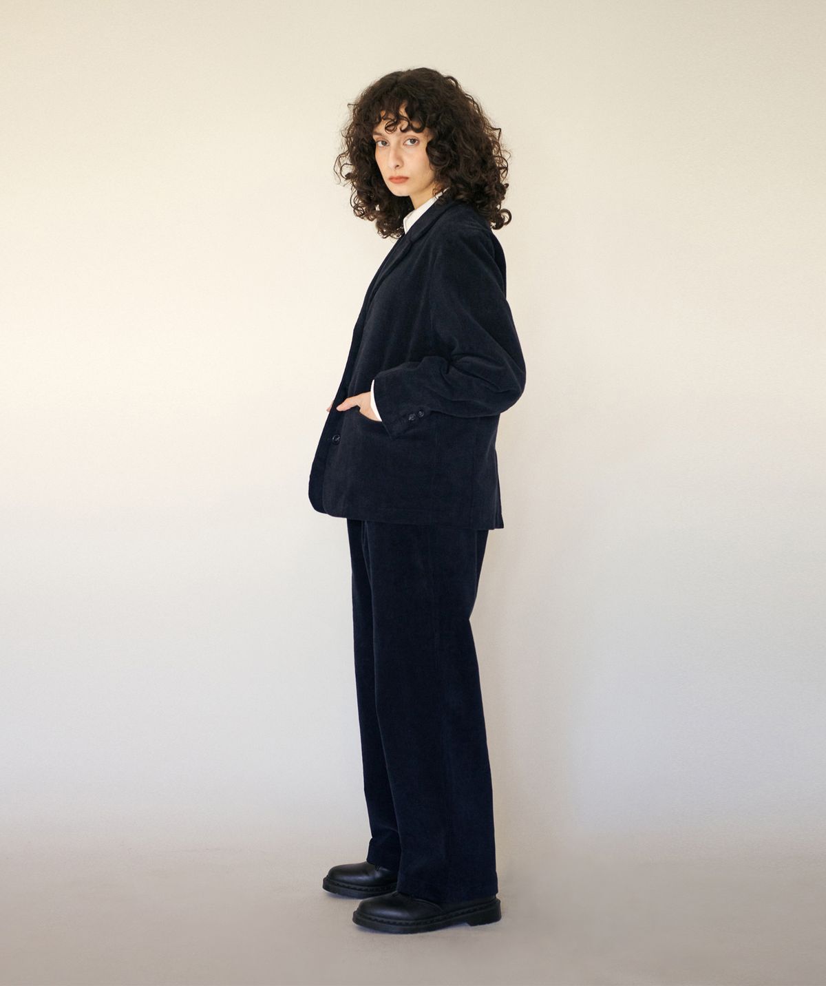 버나드밀즈(BERNARD MILLS) THREE BUTTON CORDUROY JACKET - NAVY