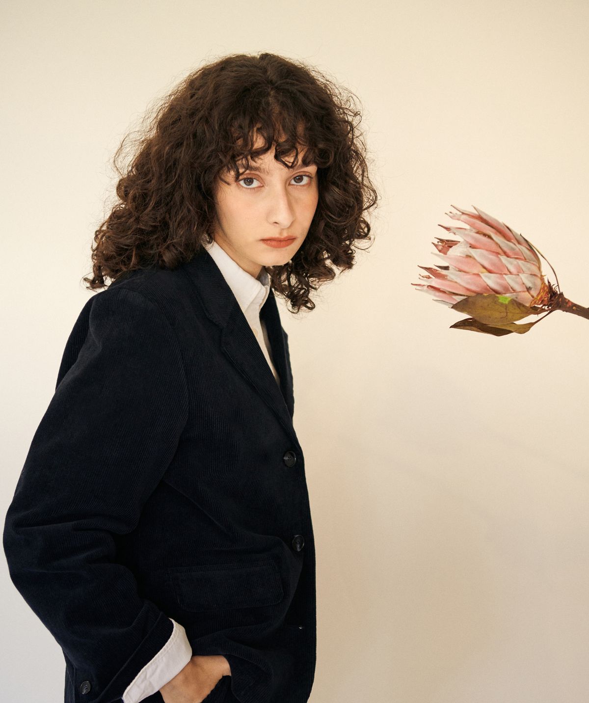 버나드밀즈(BERNARD MILLS) THREE BUTTON CORDUROY JACKET - NAVY