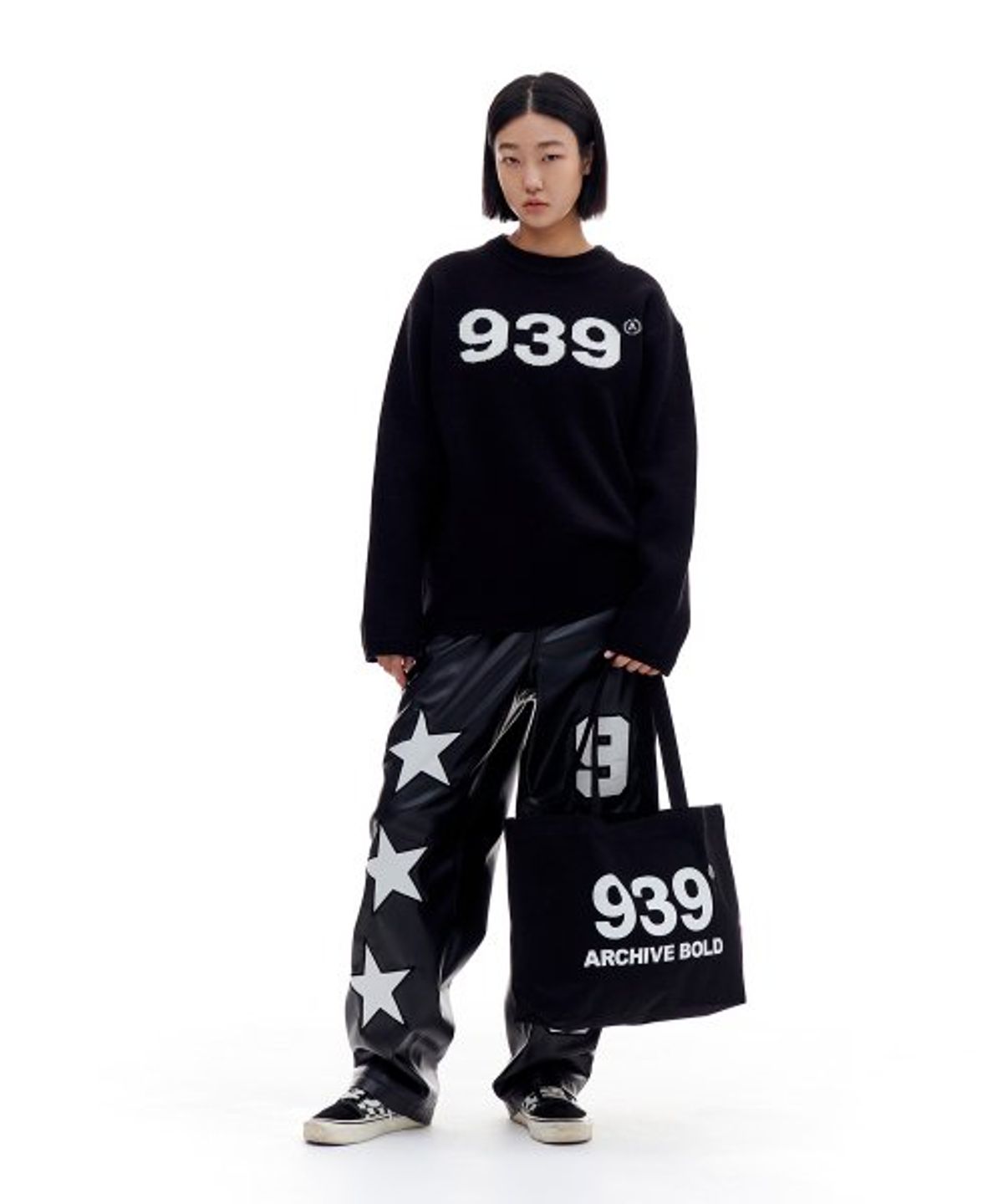 아카이브 볼드(ARCHIVE BOLD) FAKE LEATHER PANTS (BLACK)