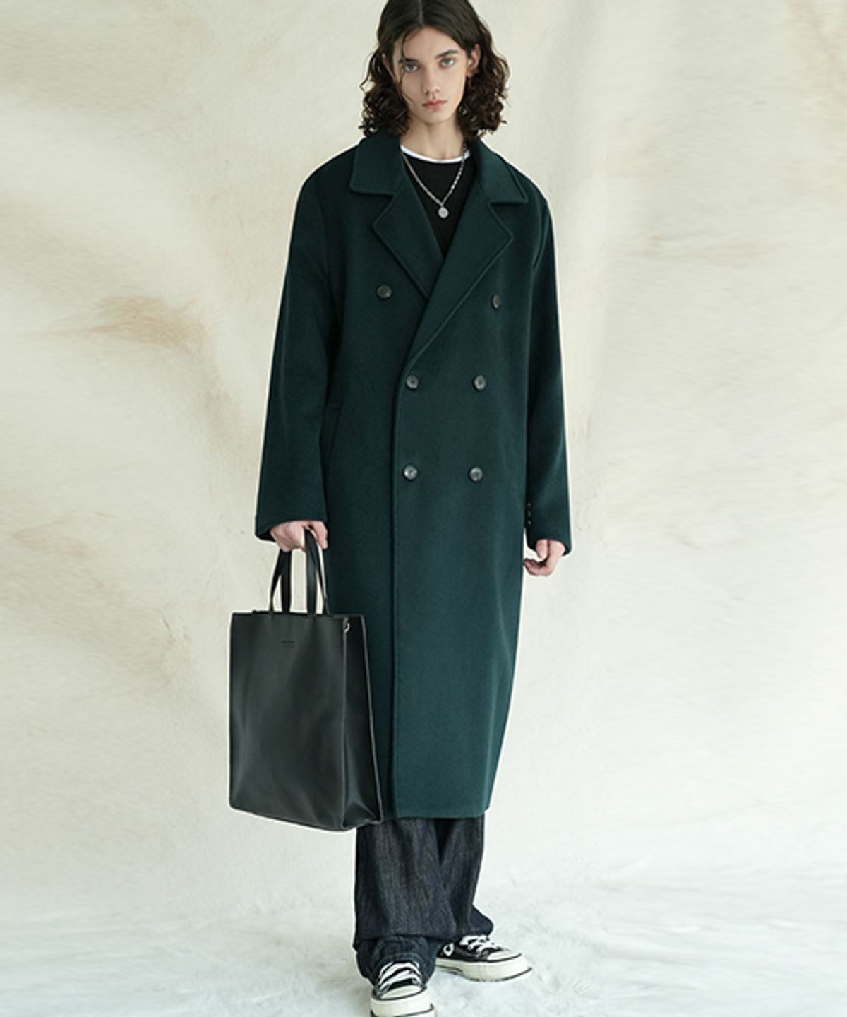 어반드레스(AVANDRESS) 125CM 슈퍼 롱 오버핏 더블 코트