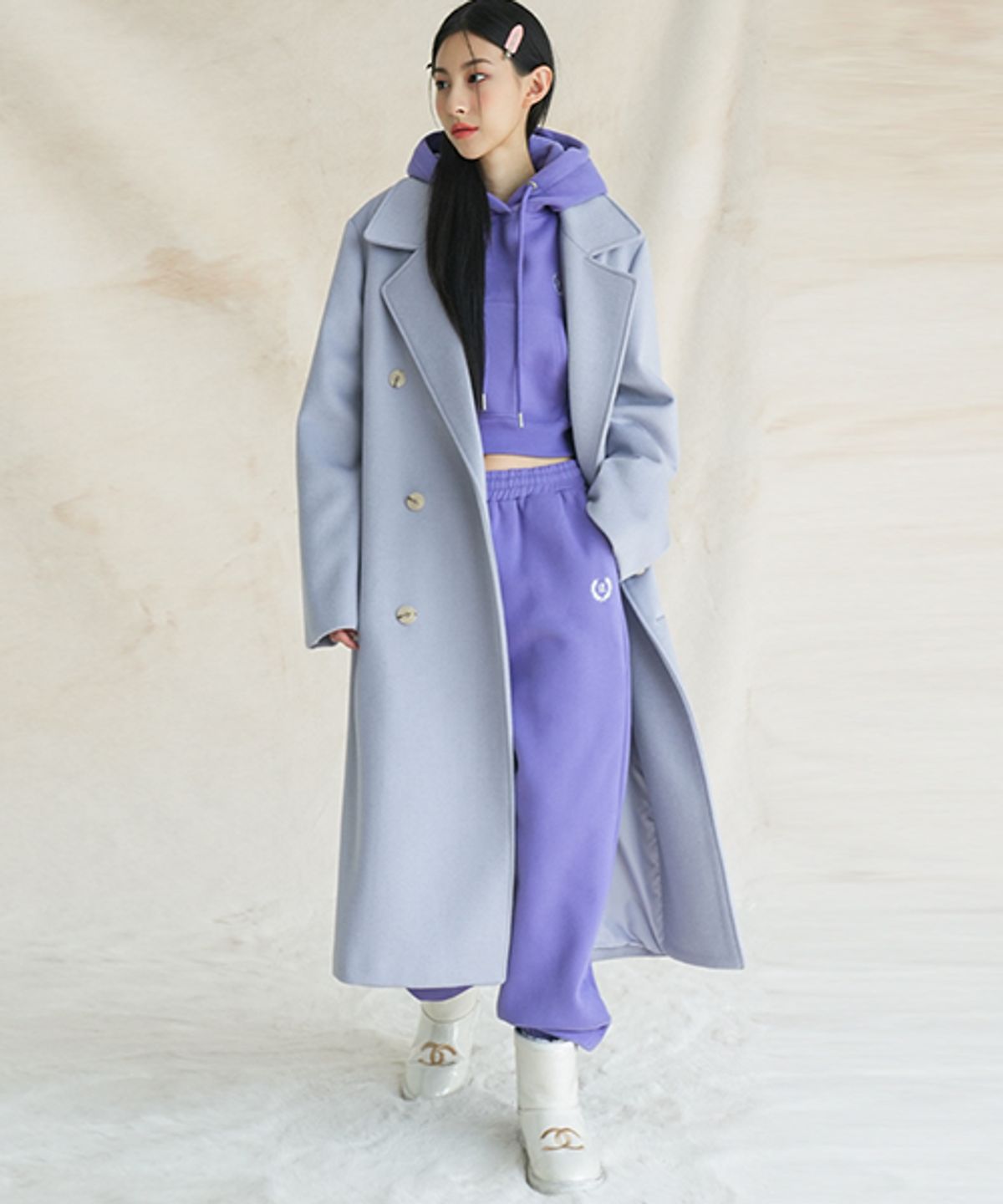 어반드레스(AVANDRESS) 125CM 슈퍼 롱 오버핏 더블 코트
