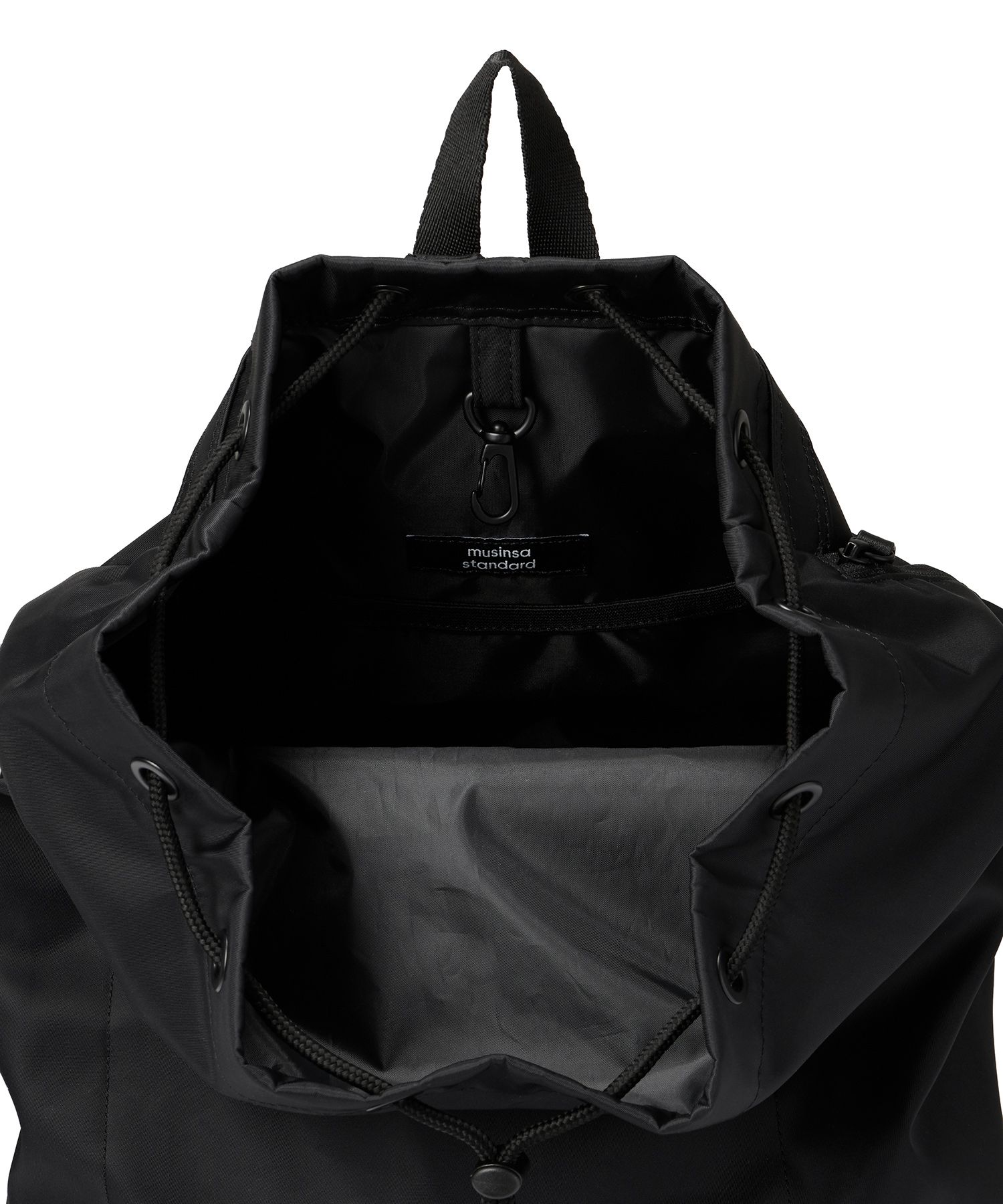★MUSINSA STANDARD★ Oversized lightweight nylon double pock MUSINSA | MUSINSA STANDARD NYLON DUFFLE SLING BAG [BLACK]