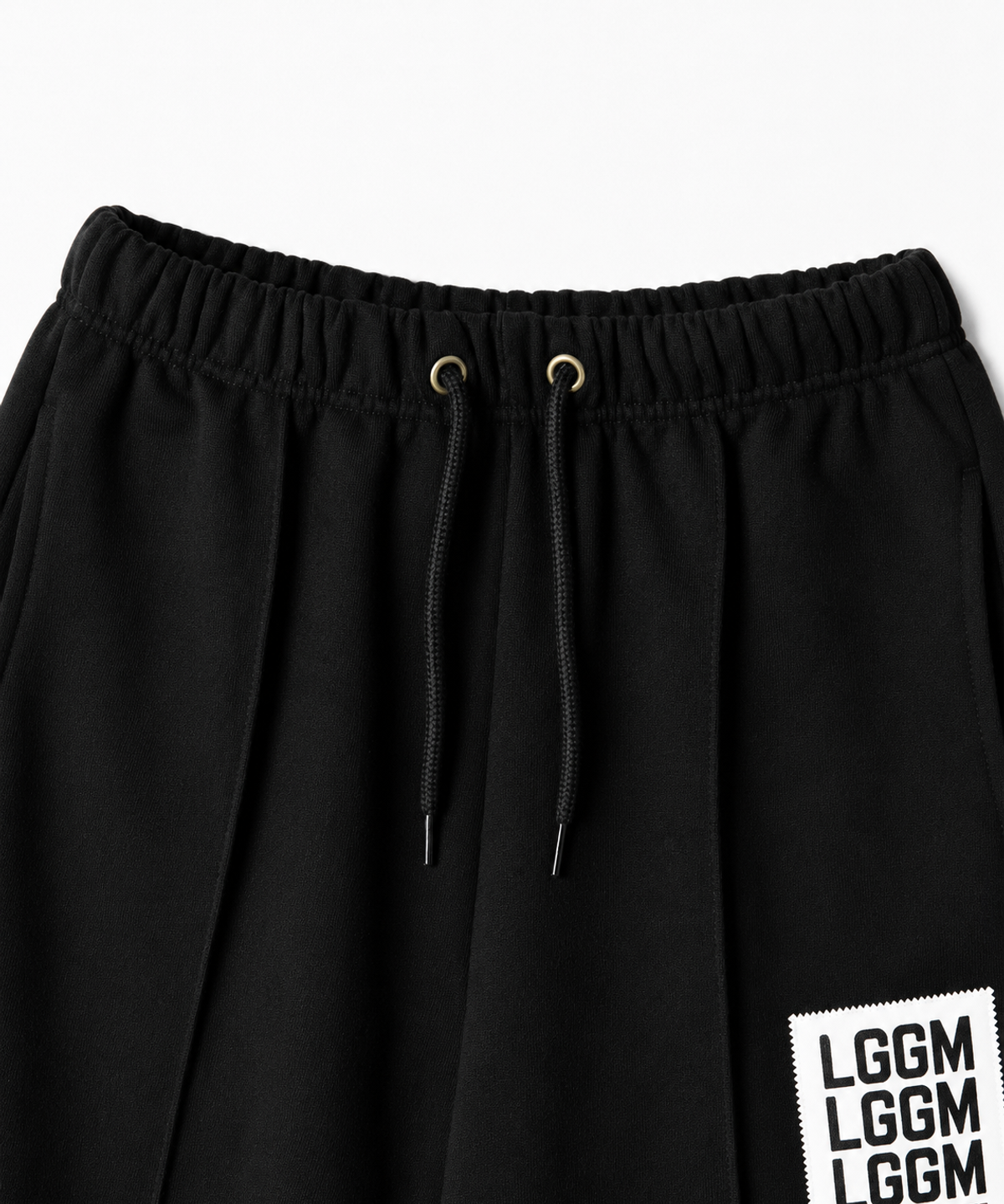 랑가주망(LENGAGEMENT) LGGM 스트링 스트레이트 핀턱 팬츠 [블랙]