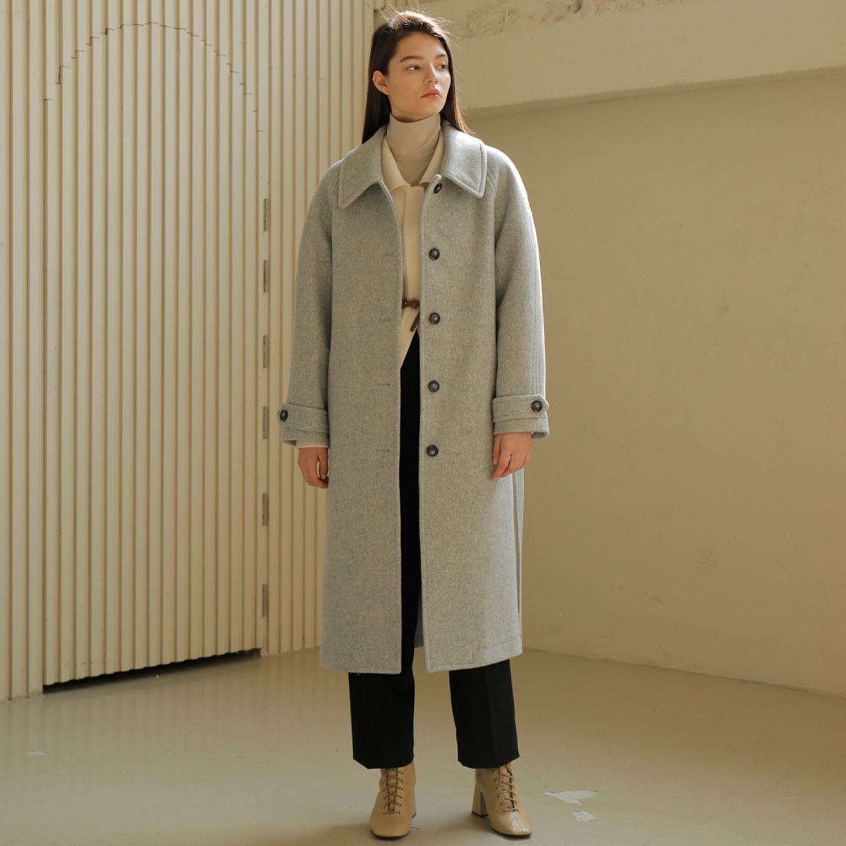 폴앤앨리스(PAUL&ALICE) RAGLAN WOOL COAT / GRAY