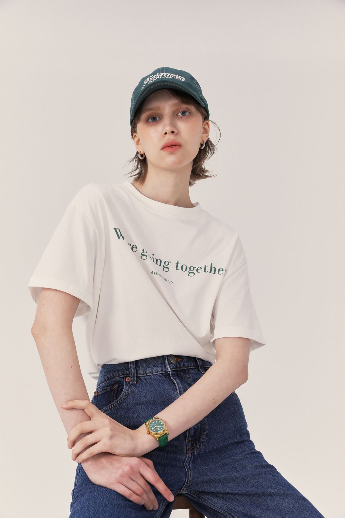 아뜨라베르(ATTRAVER) 베르 스티치 모자 그린