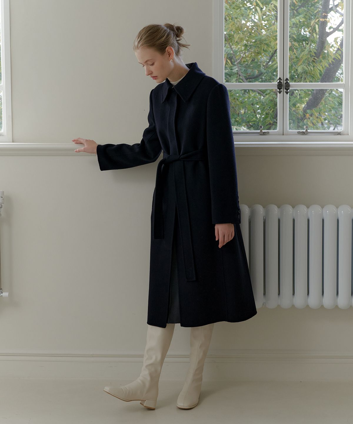 엽페(YUPPE) STAN HANDMADE COAT_NAVY