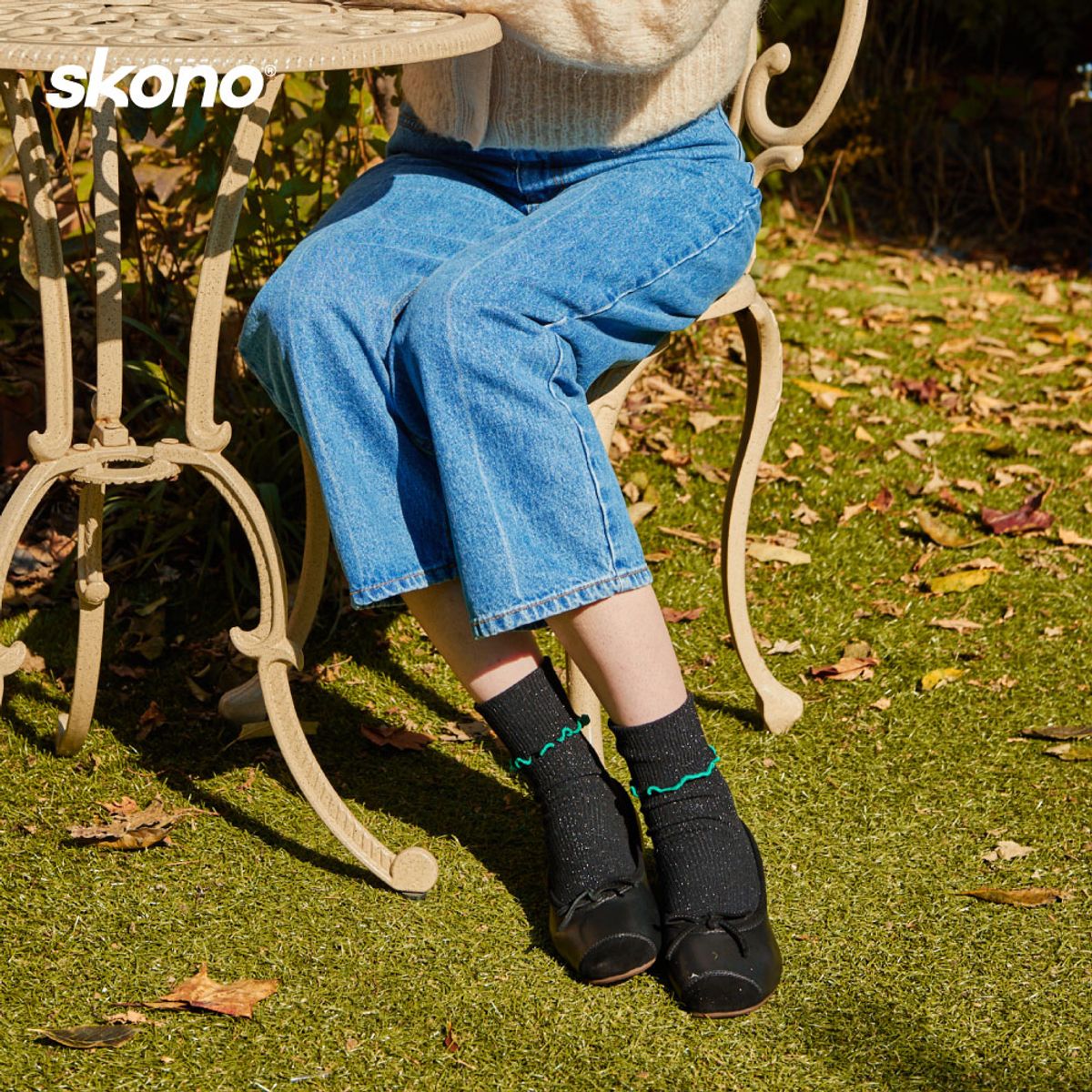스코노(SKONO) 루체 양가죽 플렛 슈즈 / 블랙