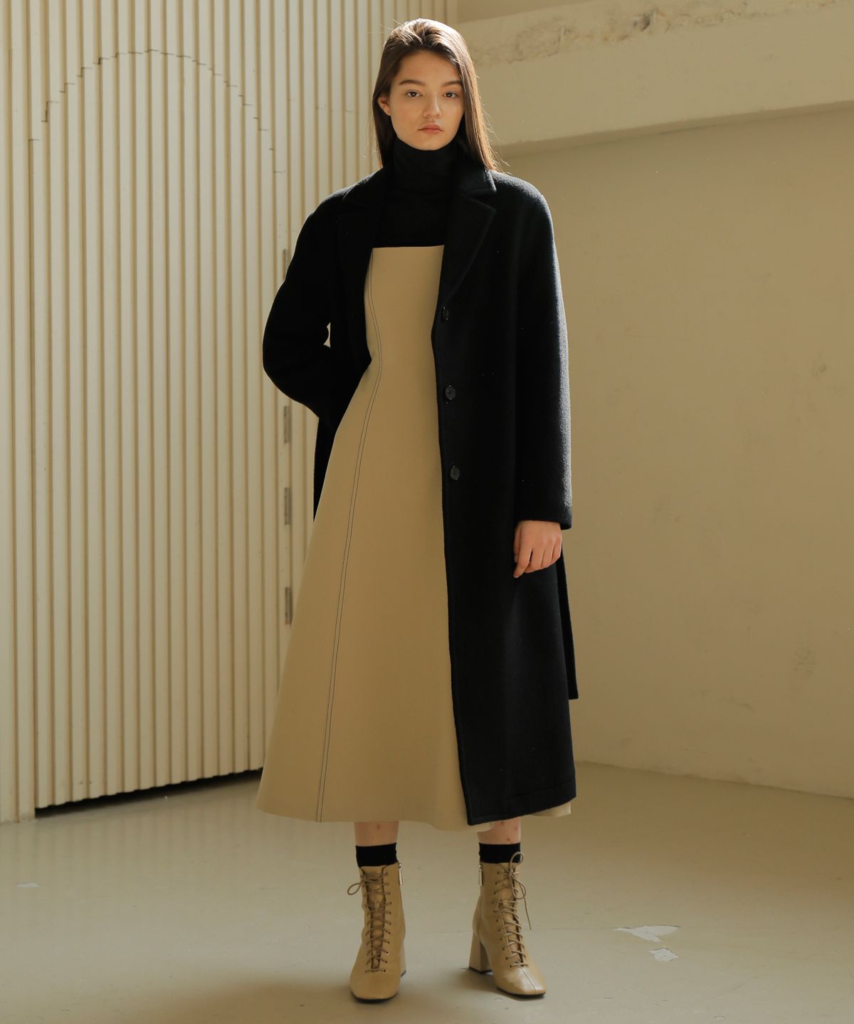 폴앤앨리스(PAUL&ALICE) CAMISOLE DRESS / BEIGE