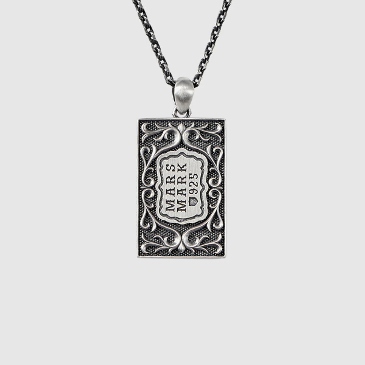 마르스마크(MARS MARK) Rectangular Black Onyx Pendant No.5