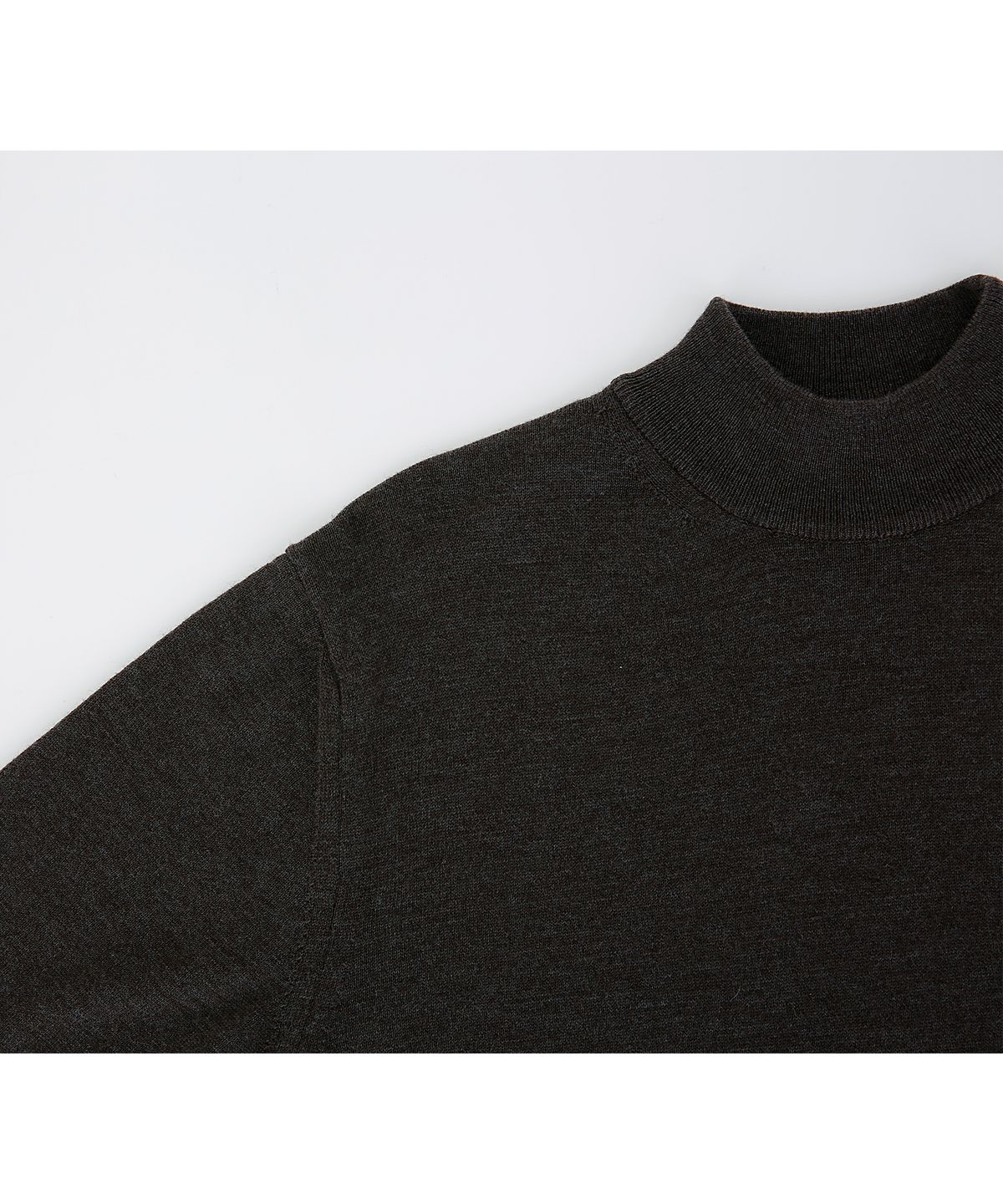 벨리프(BELLIEF) Merino wool Moc-Neck knit (Brown)