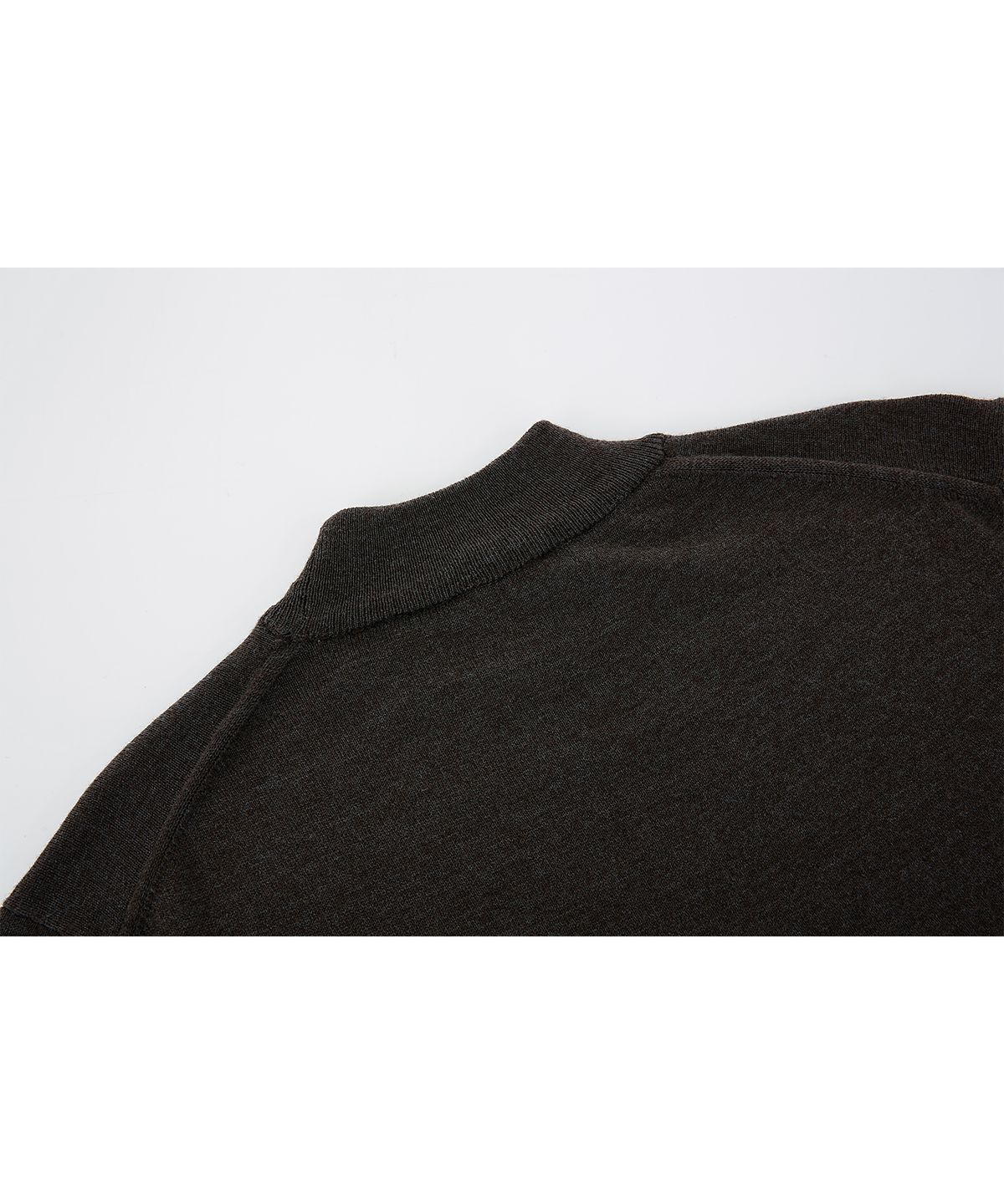 벨리프(BELLIEF) Merino wool Moc-Neck knit (Brown)