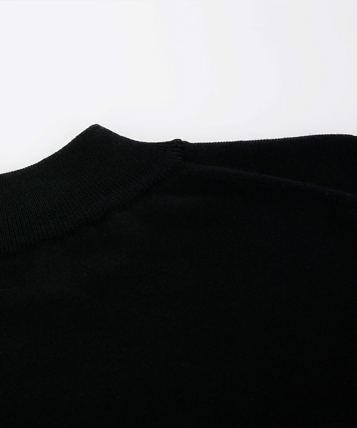 벨리프(BELLIEF) Merino wool Moc-Neck knit (Black)