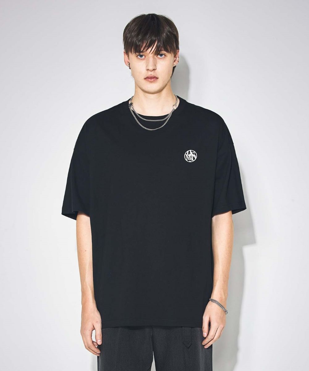 MUSINSA | MAISON MINED BACK LOGO HALF T BLACK