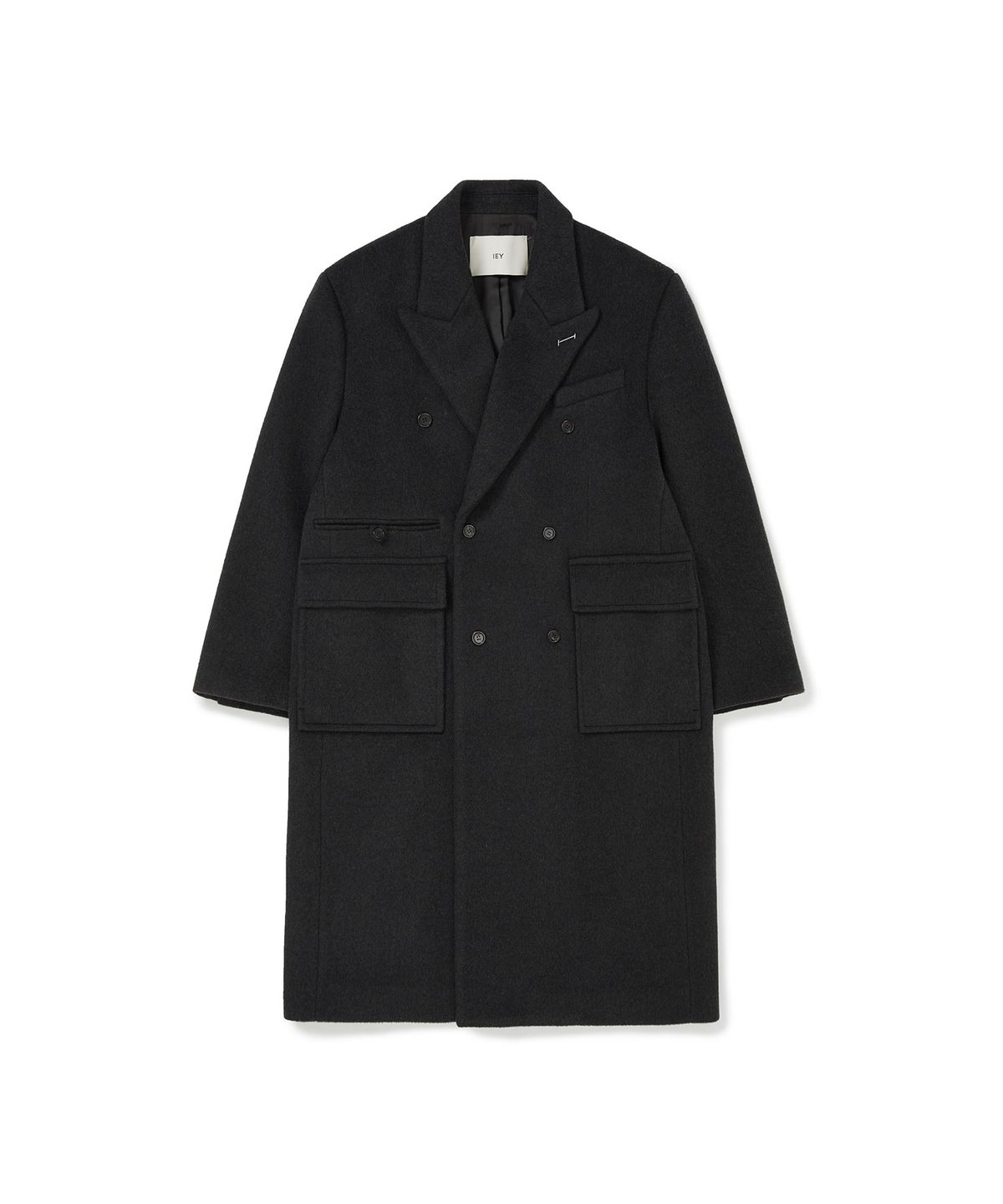 이에이(IEY) ROY DOUBLE BREASTED COAT Dark Grey