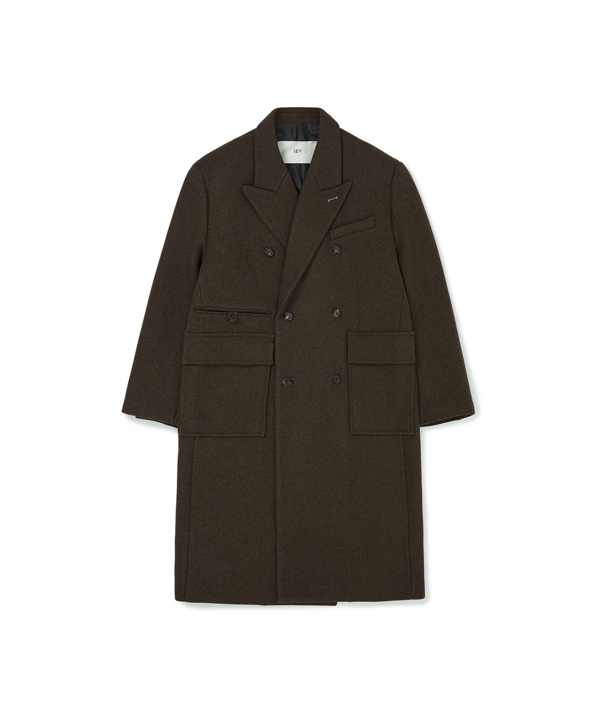 이에이(IEY) ROY DOUBLE BREASTED COAT Dark Brown