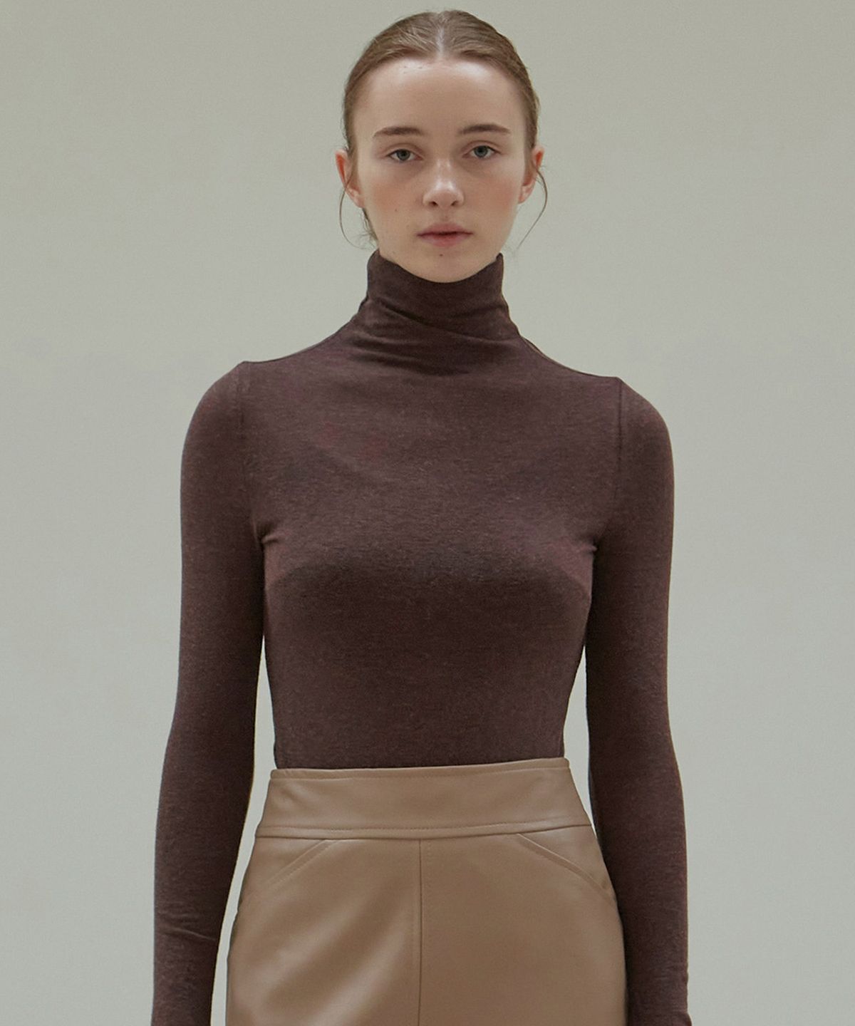 닉앤니콜(NICK&NICOLE) [ESSENTIAL] TURTLENECK SLIM KNIT TOP_5 COLOR