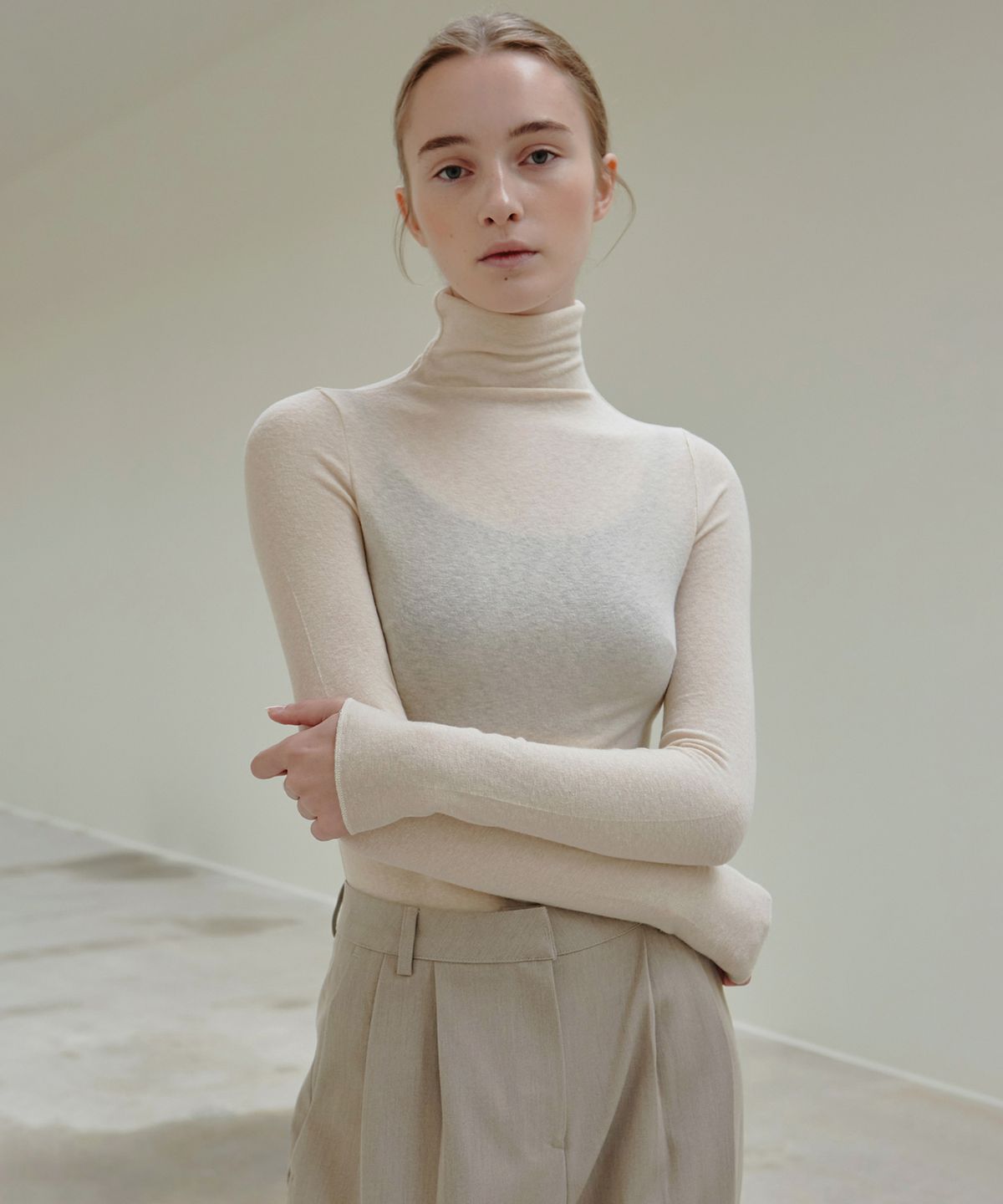 닉앤니콜(NICK&NICOLE) [ESSENTIAL] TURTLENECK SLIM KNIT TOP_5 COLOR