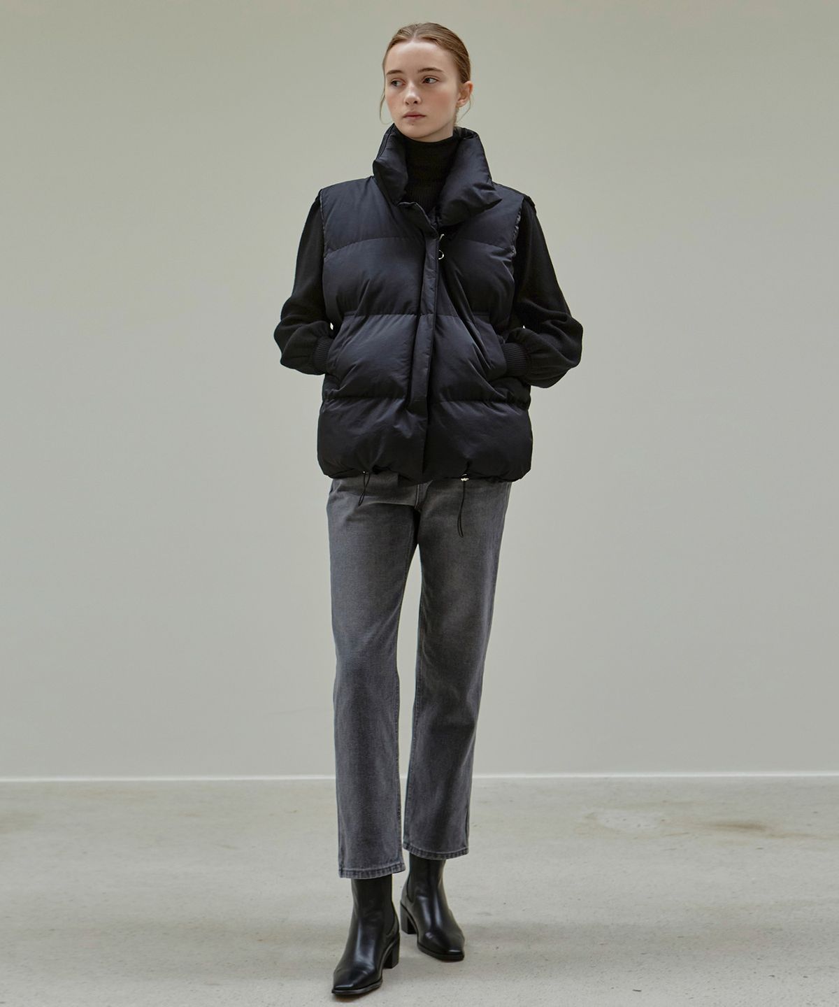 닉앤니콜(NICK&NICOLE) PUFFER PADDING VEST_BLACK