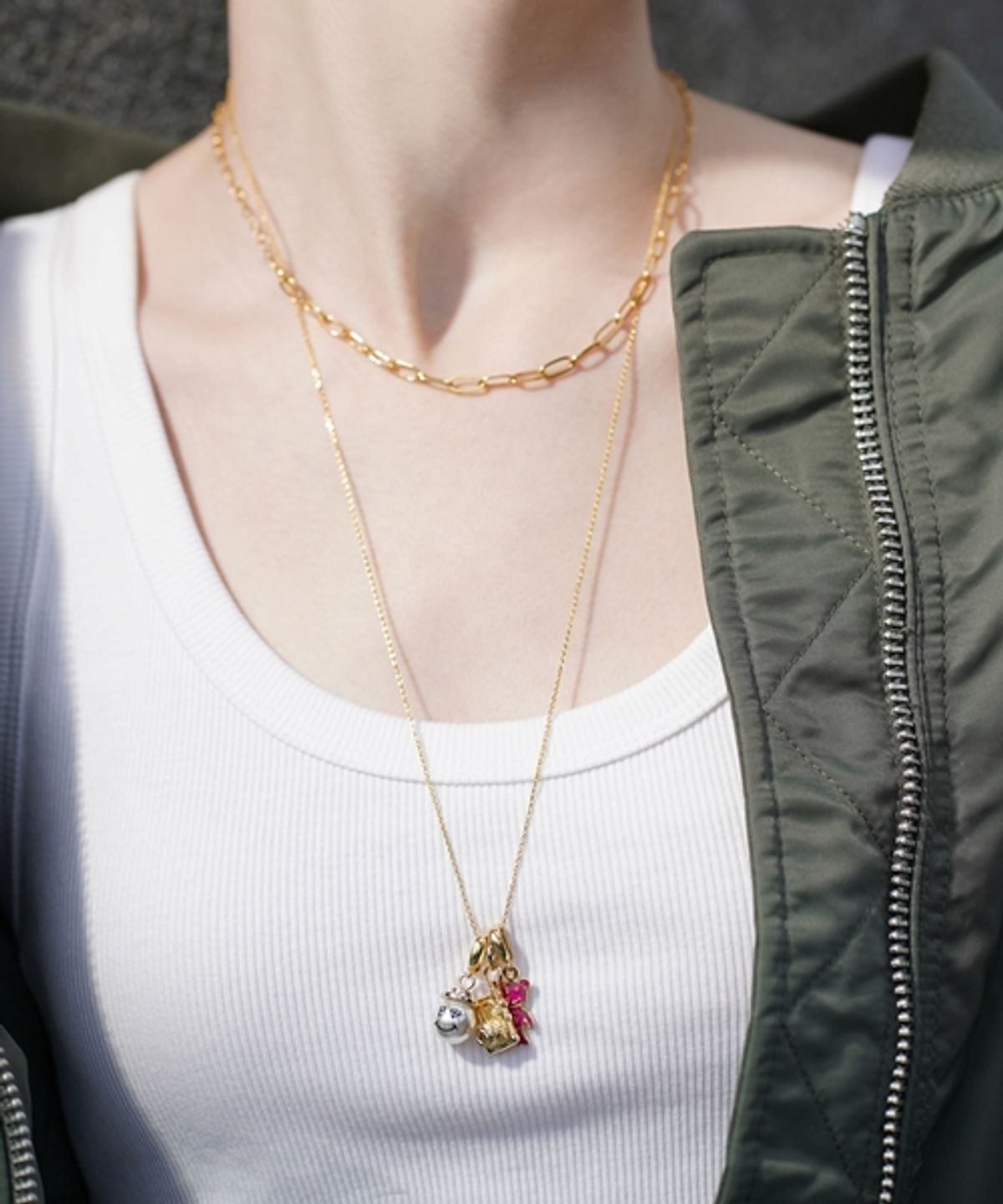 봉보(BONBEAU) Helen simlpe gold long chain Necklace 헬렌 심플 골드 롱 체인 목걸이
