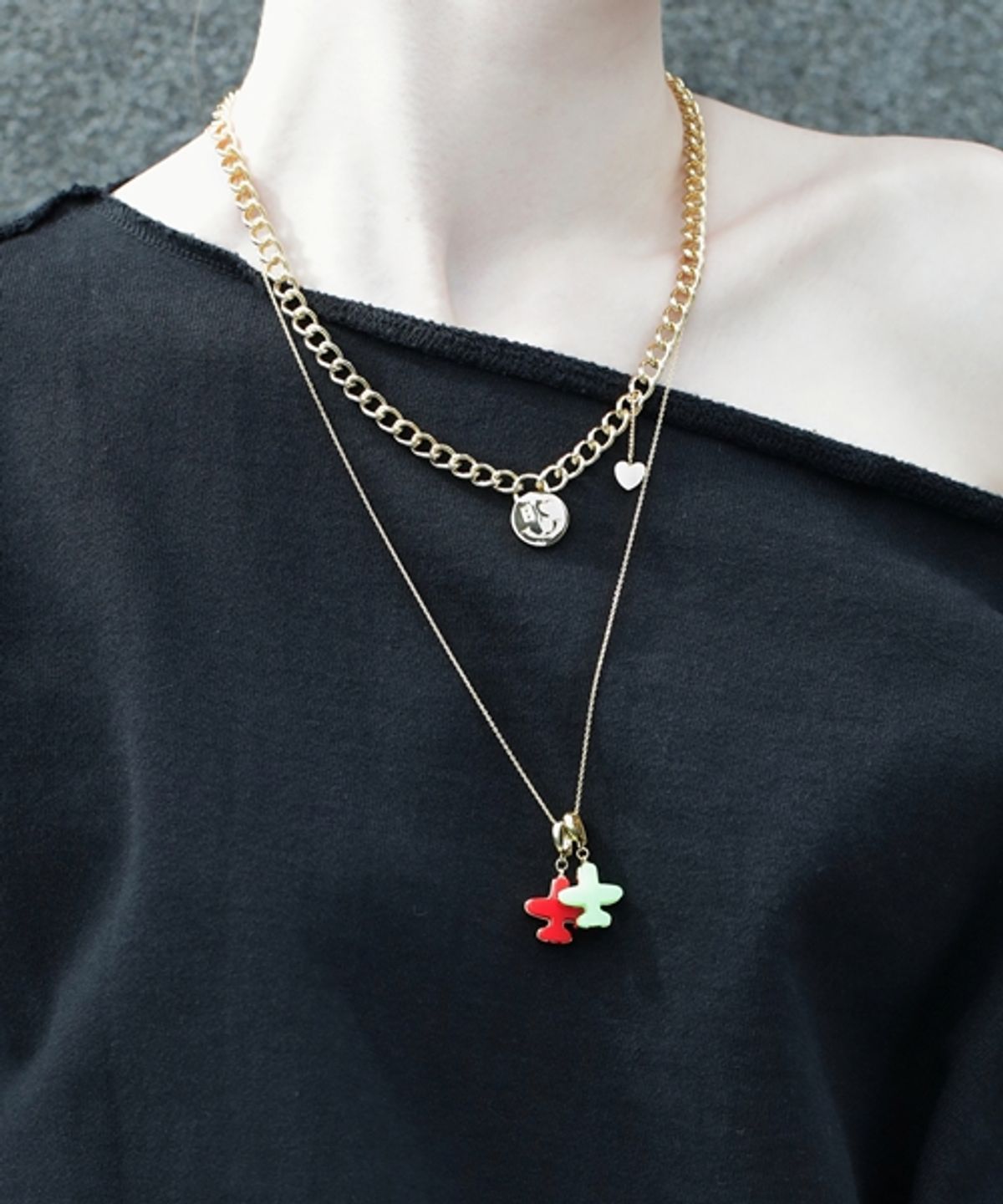 봉보(BONBEAU) Helen simlpe gold long chain Necklace 헬렌 심플 골드 롱 체인 목걸이