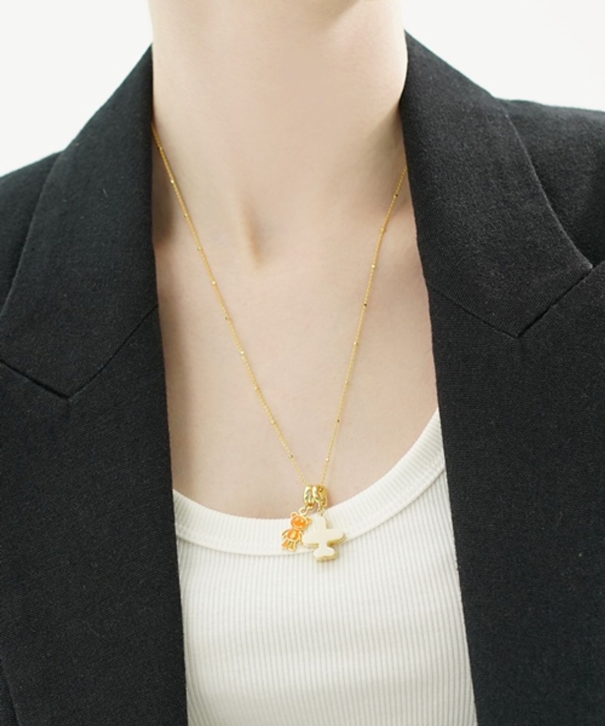 봉보(BONBEAU) Esther mini ball simple chain Necklace 에스더 미니골드 볼 심플 체인 목걸이
