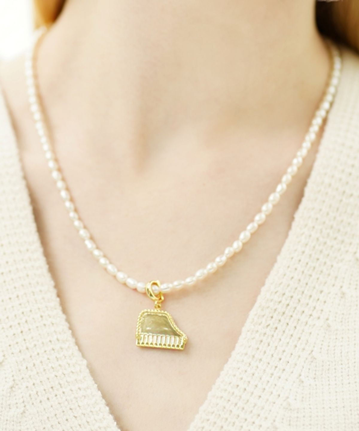 봉보(BONBEAU) music motive gold pendant 뮤직 모티브 골드 팬던트