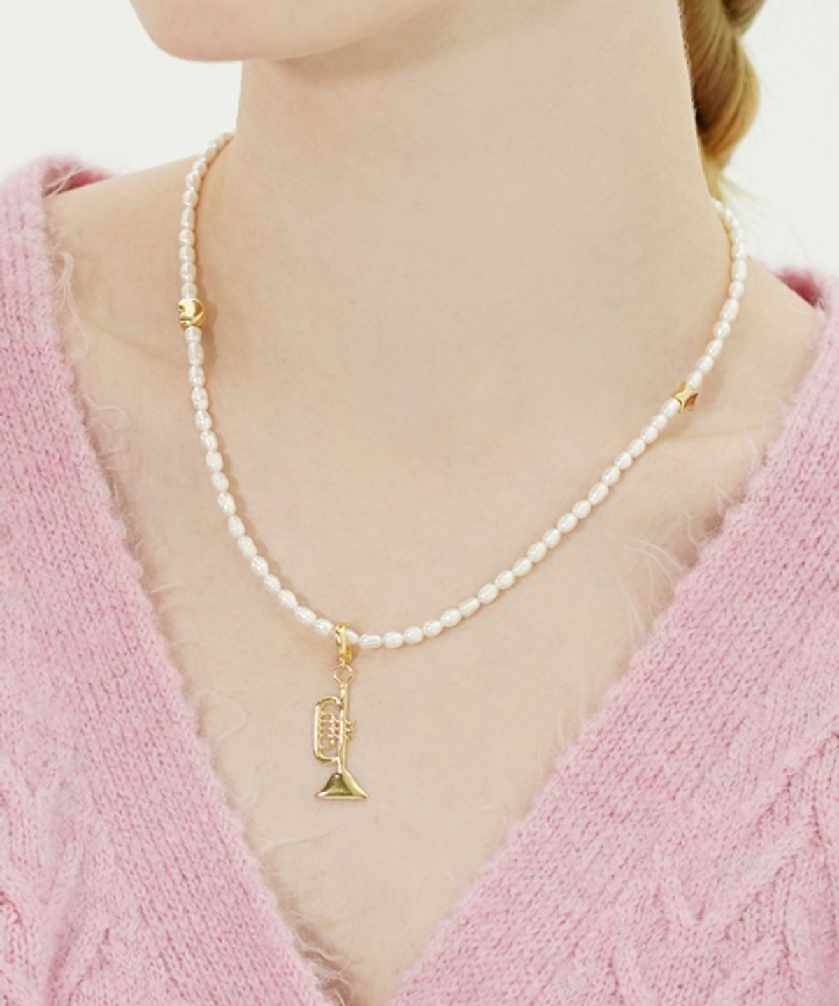 봉보(BONBEAU) music motive gold pendant 뮤직 모티브 골드 팬던트