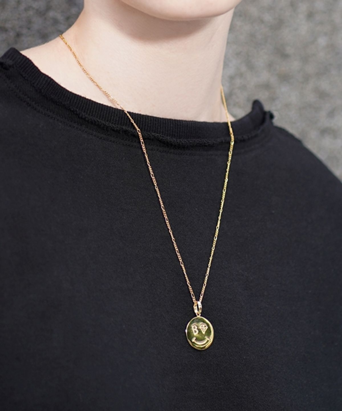 봉보(BONBEAU) signature smile face pendant 시그니처 스마일 페이스 팬던트