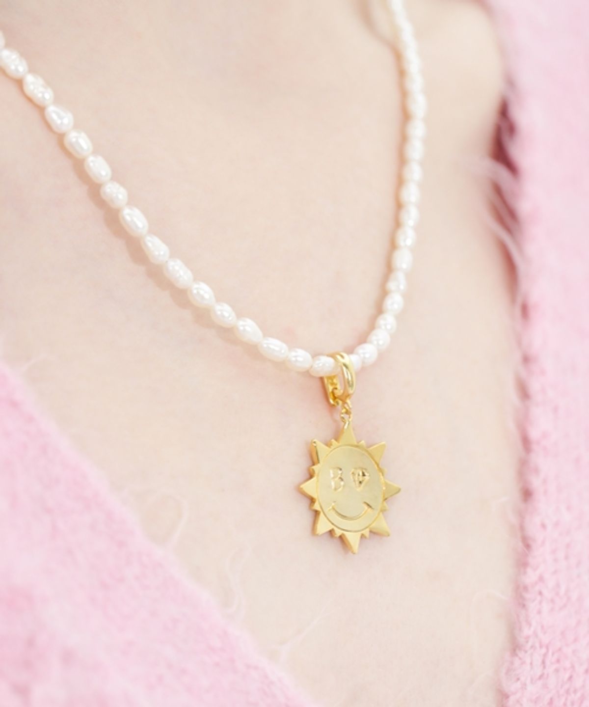 봉보(BONBEAU) signature smile face pendant 시그니처 스마일 페이스 팬던트