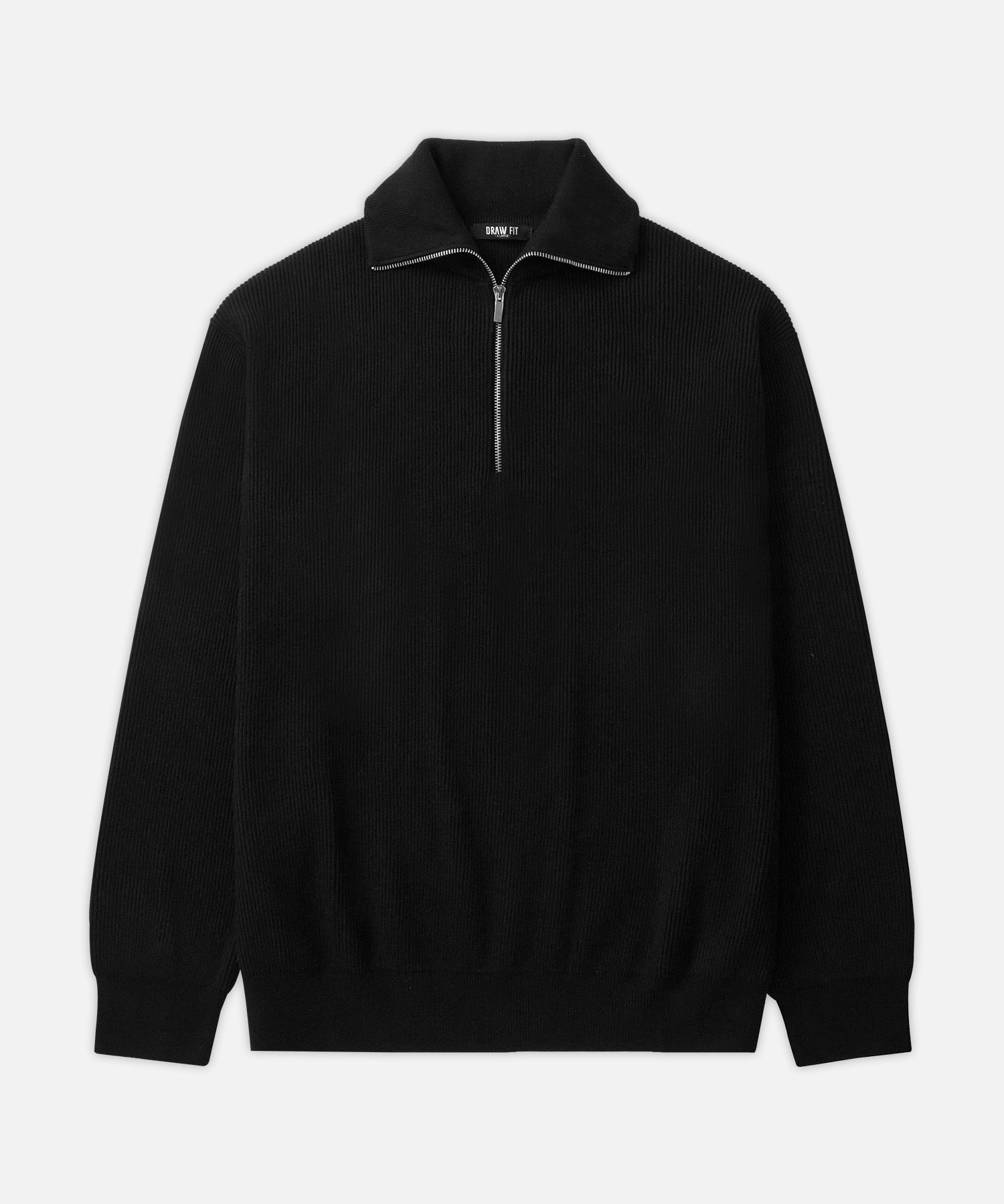 [CPGN STUDIO ]★[2-WAY] Curved block knit zip-up MUSINSA | DRAW FIT Oversized Zip-Up Collar Turtleneck