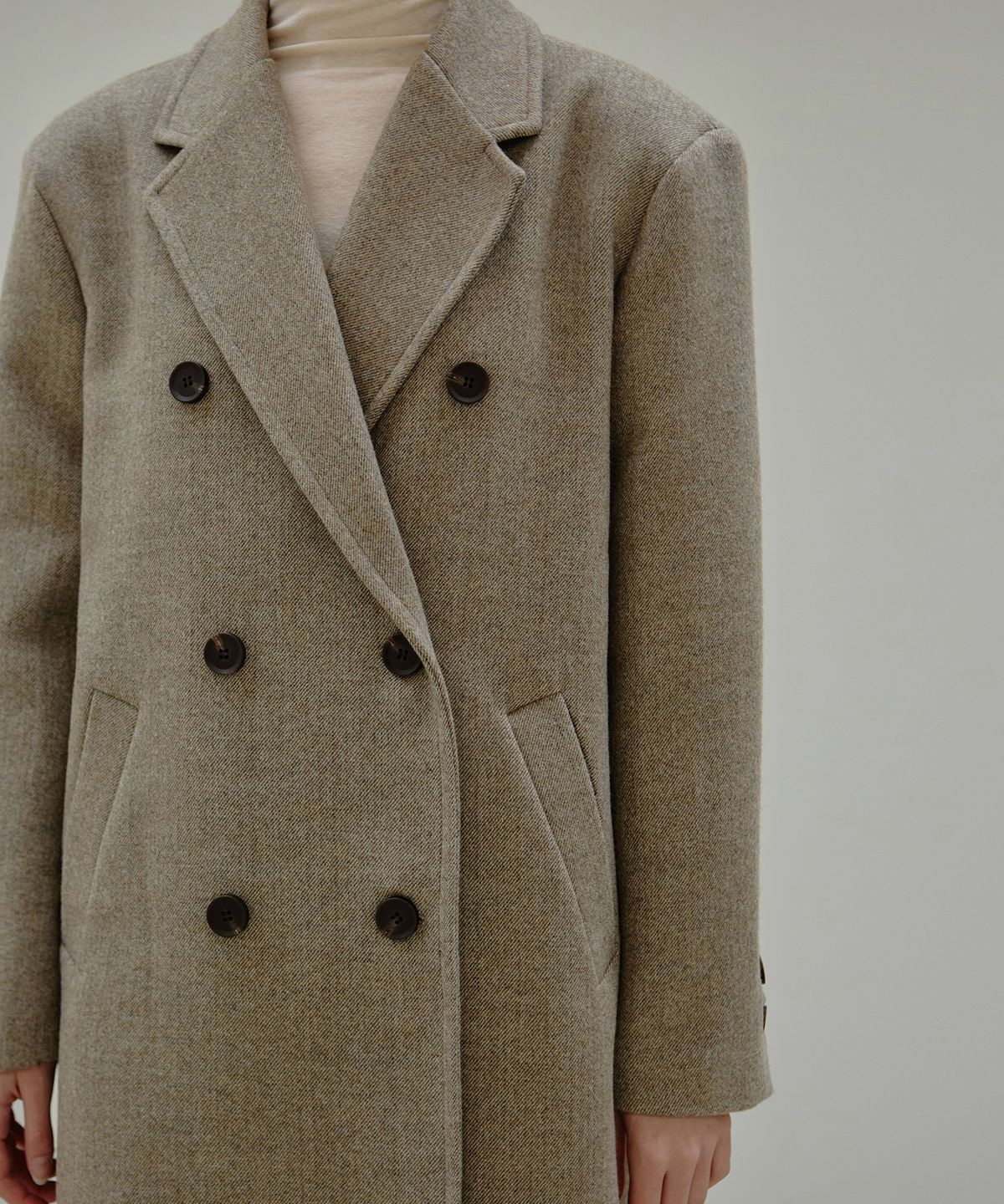 닉앤니콜(NICK&NICOLE) TAILORED DOUBLE COAT_LIGHT BROWN