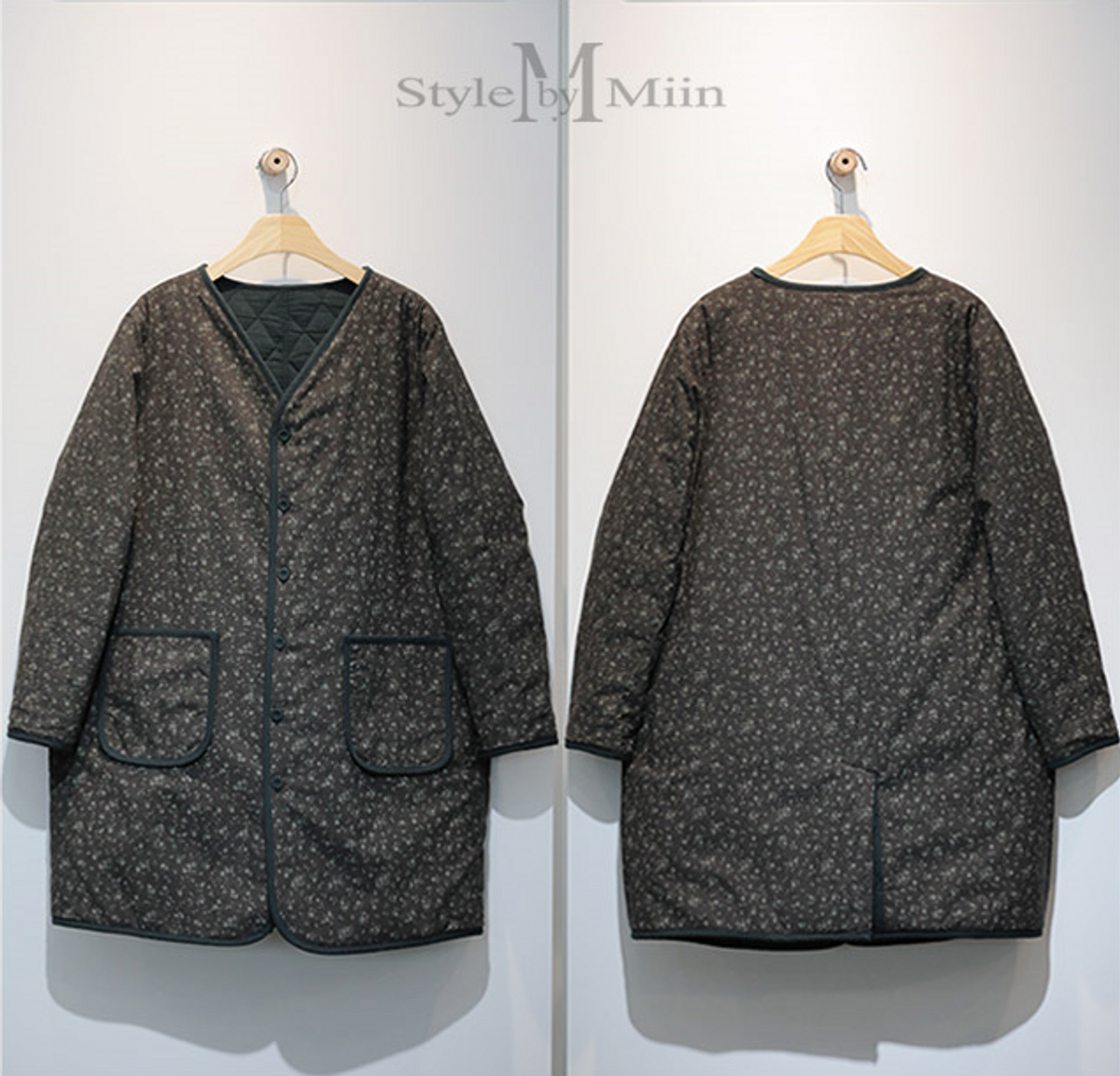 스타일바이미인(STYLEBYMIIN) 쵸키리버시블롱자켓