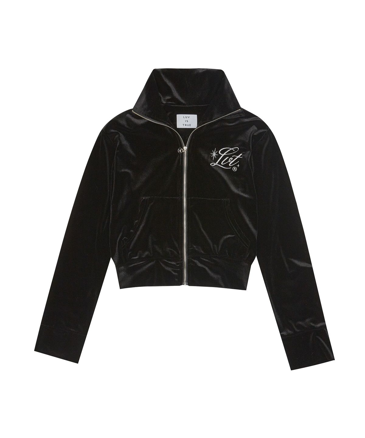 러브이즈트루(LUVISTRUE) OW VELVET ZIP UP(BLACK)