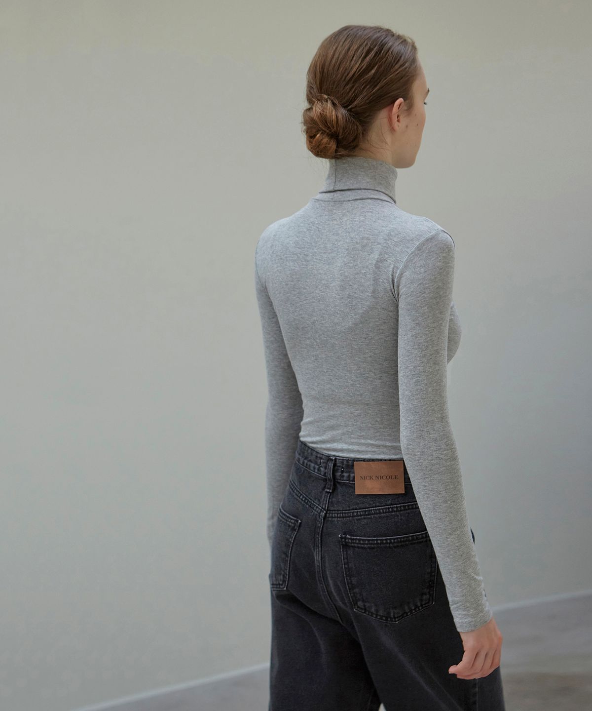 닉앤니콜(NICK&NICOLE) [ESSENTIAL] SOFT TURTLENECK KNIT_GRAY
