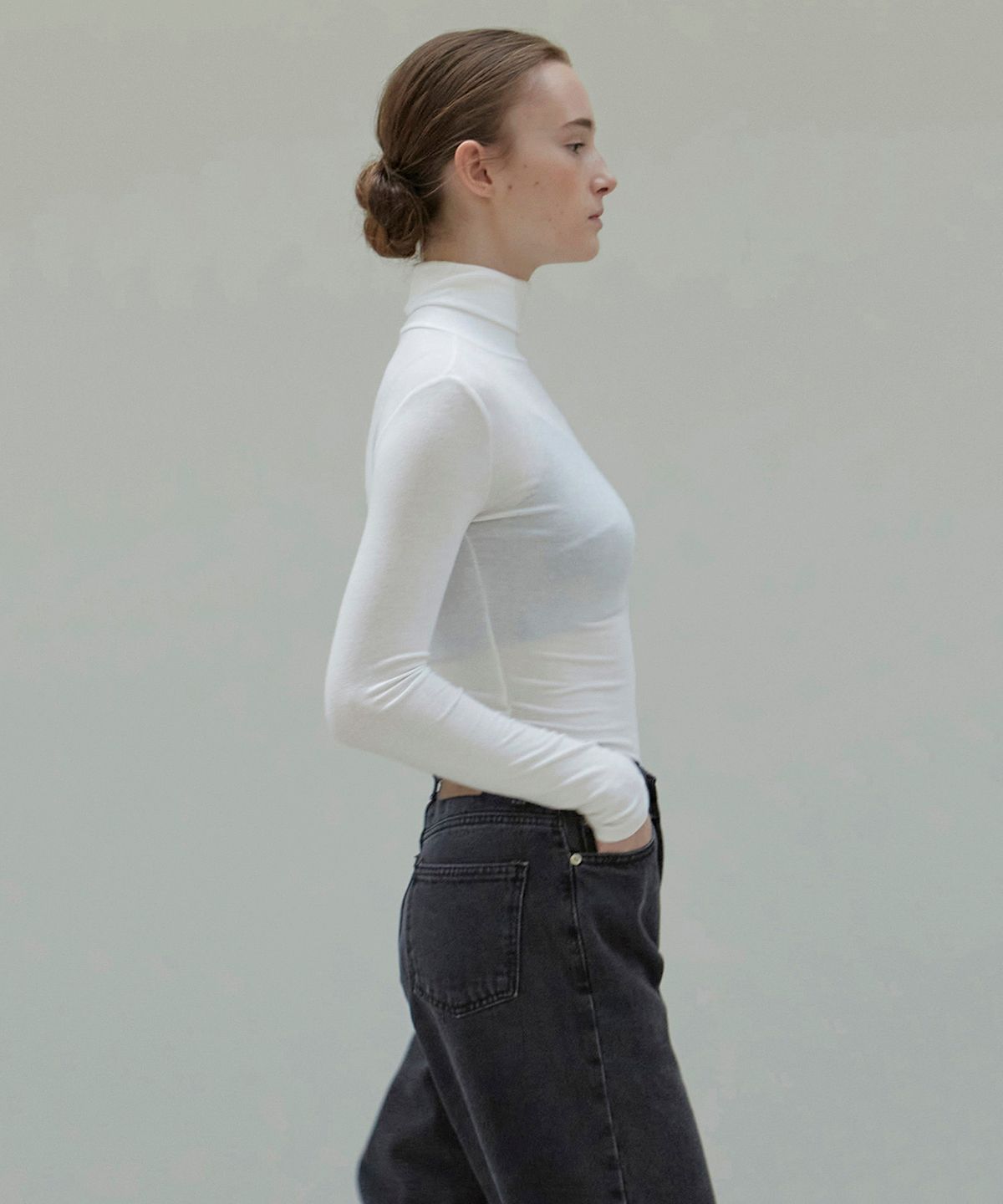 닉앤니콜(NICK&NICOLE) [ESSENTIAL] SOFT TURTLENECK KNIT_IVORY