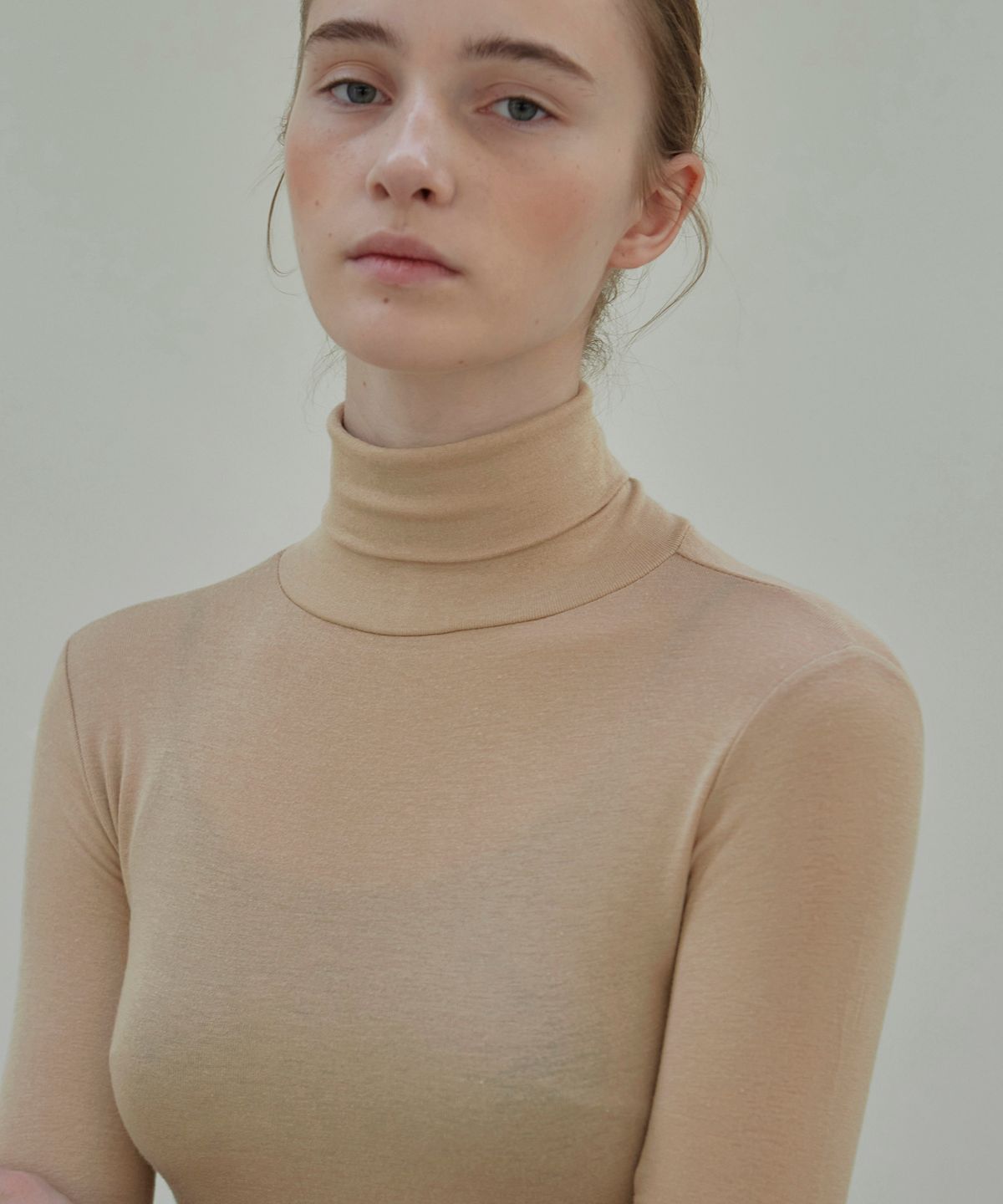 닉앤니콜(NICK&NICOLE) [ESSENTIAL] SOFT TURTLENECK KNIT_BEIGE