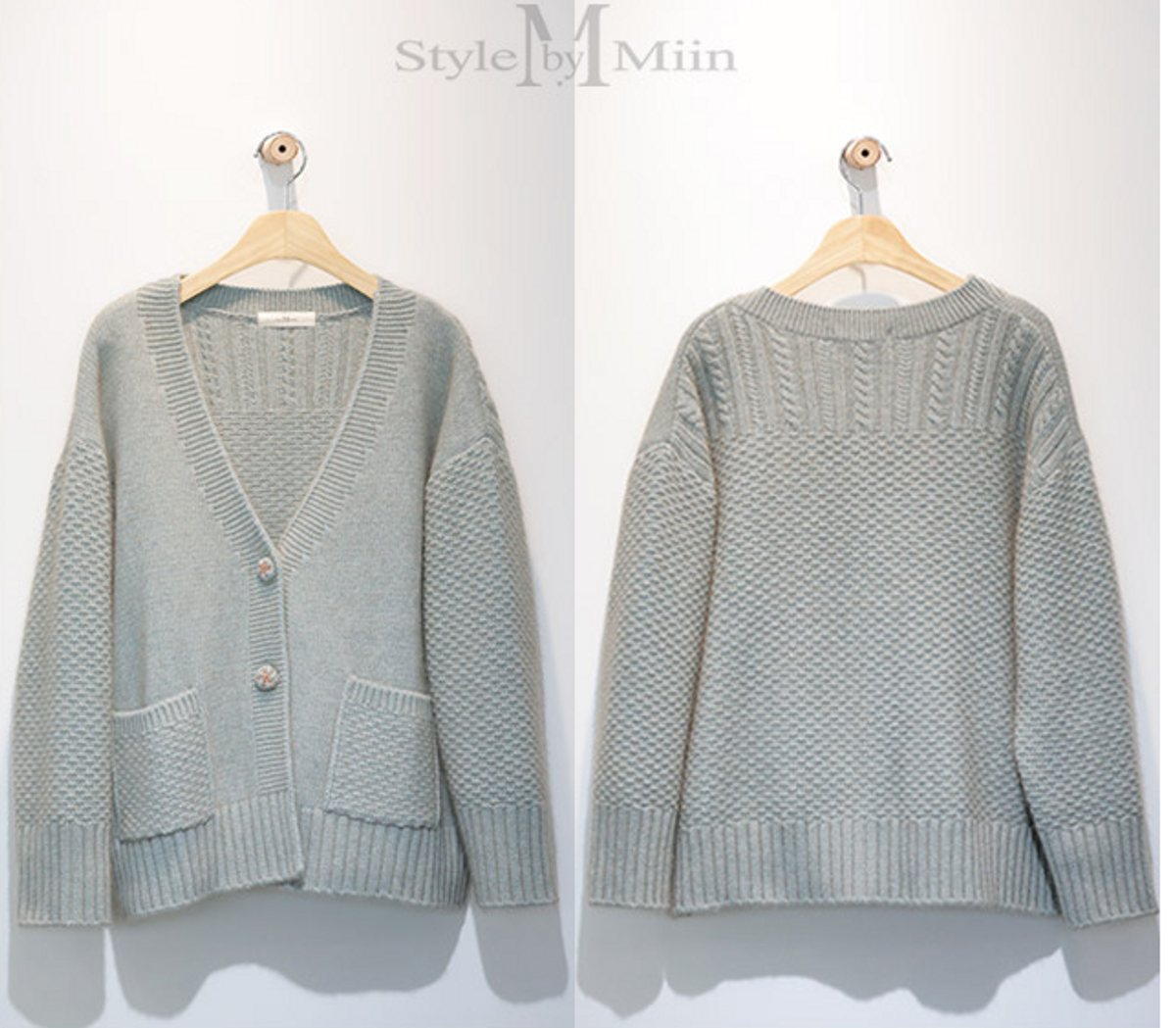 스타일바이미인(STYLEBYMIIN) 라쿤멜가디건