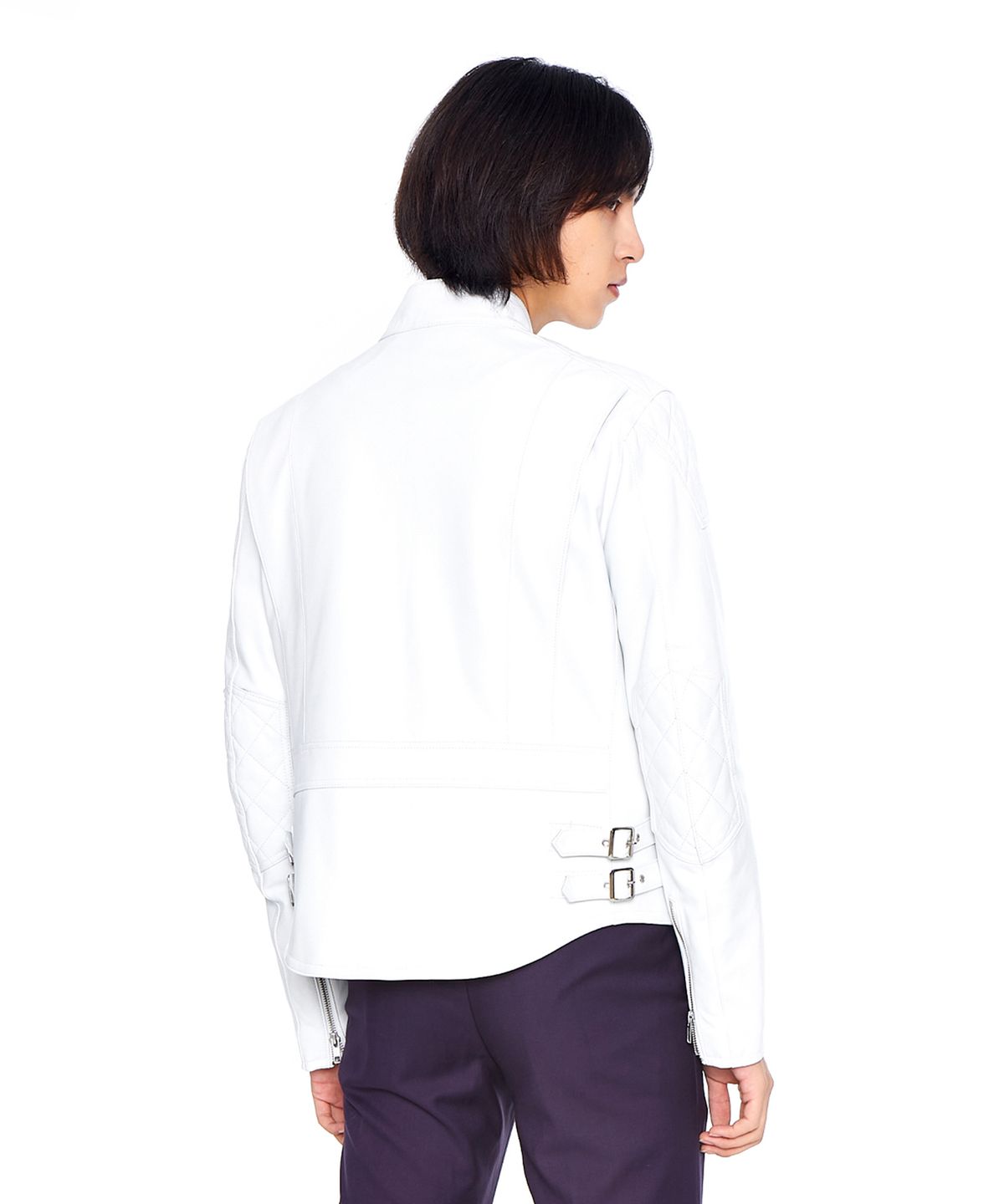 에포님(EPONYM) 레이싱 램 레더 자켓_화이트