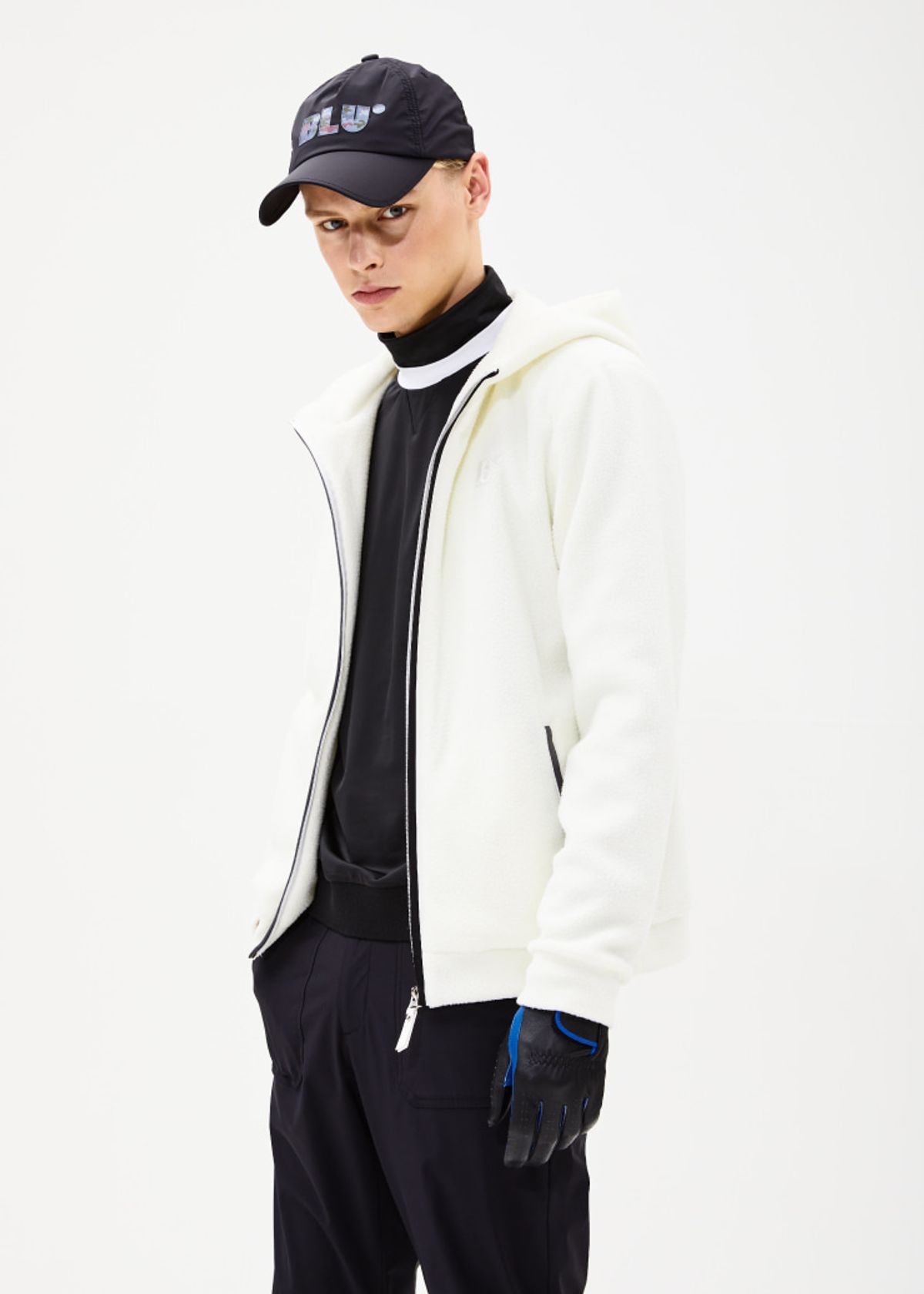 블루닷(BLUDOT) FLEECE HOOD ZIP-UP_WH