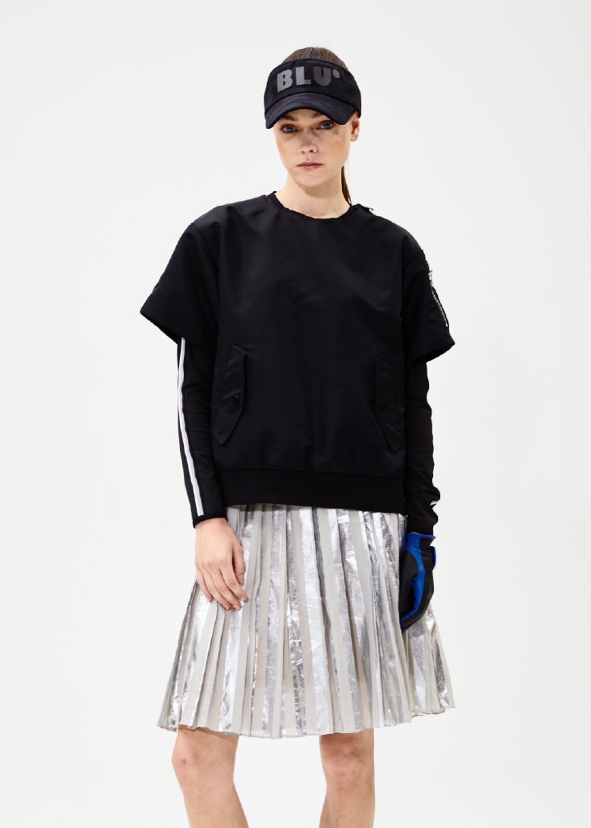 블루닷(BLUDOT) SUN SHINE PLEATS_GY