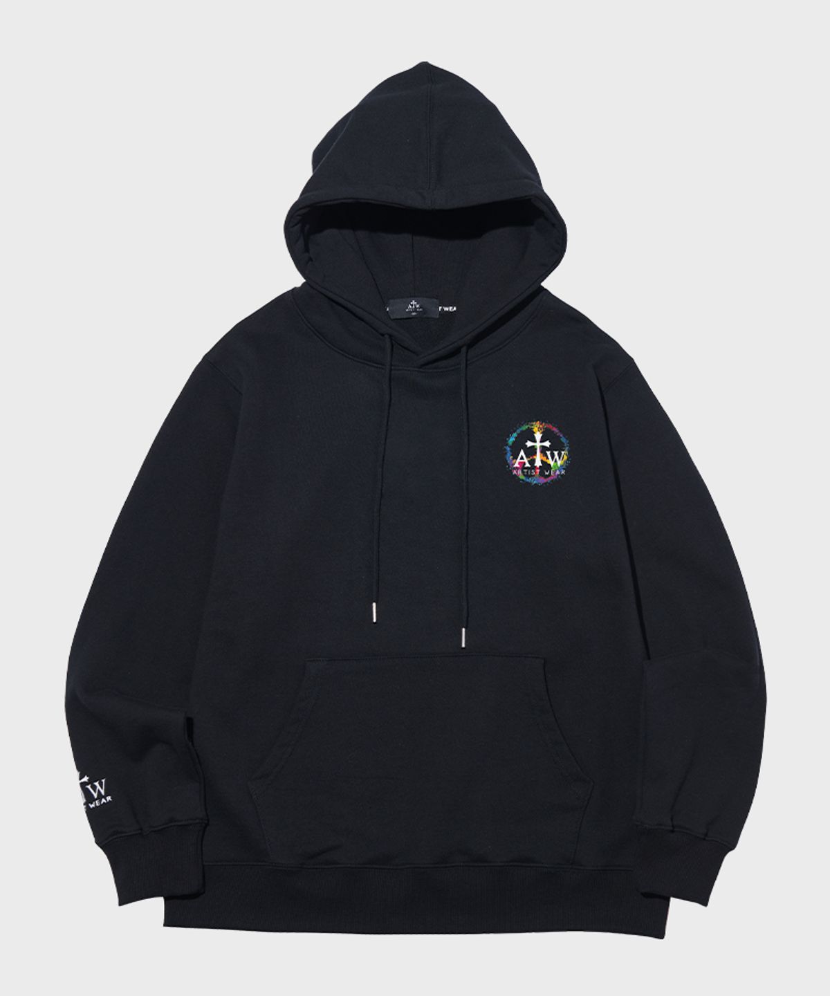 아티스트웨어(ARTISTWEAR) [ATW] 디퍼런트 오버핏 후드티_BK