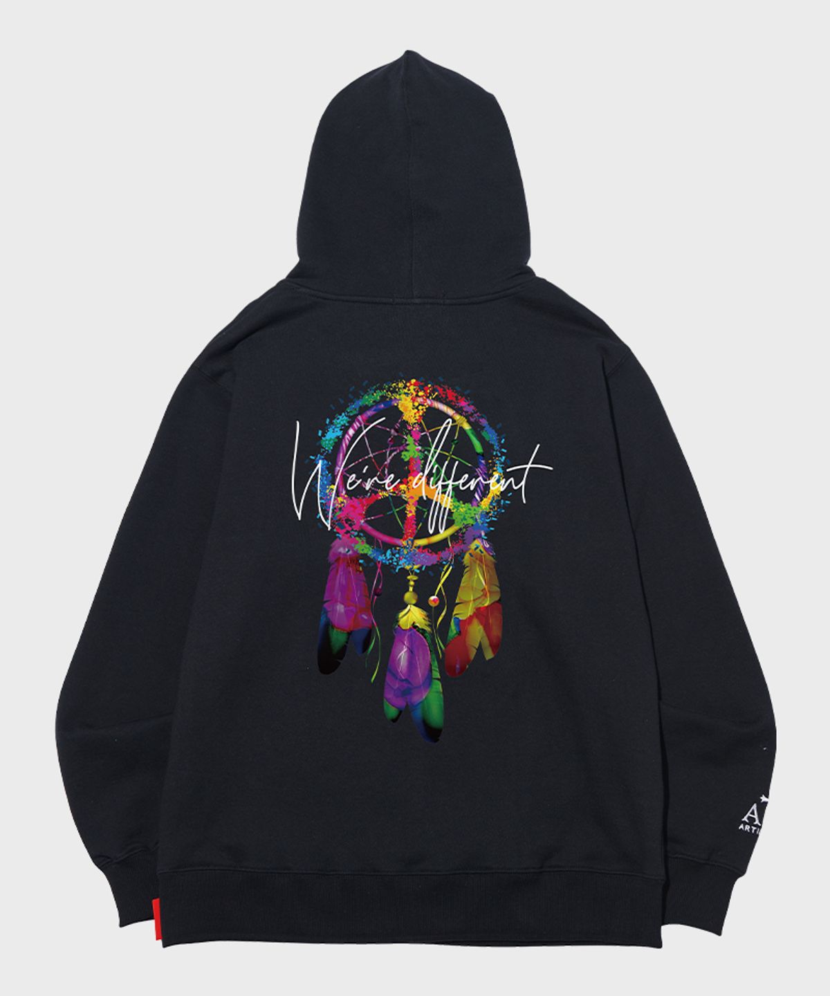 아티스트웨어(ARTISTWEAR) [ATW] 디퍼런트 오버핏 후드티_BK