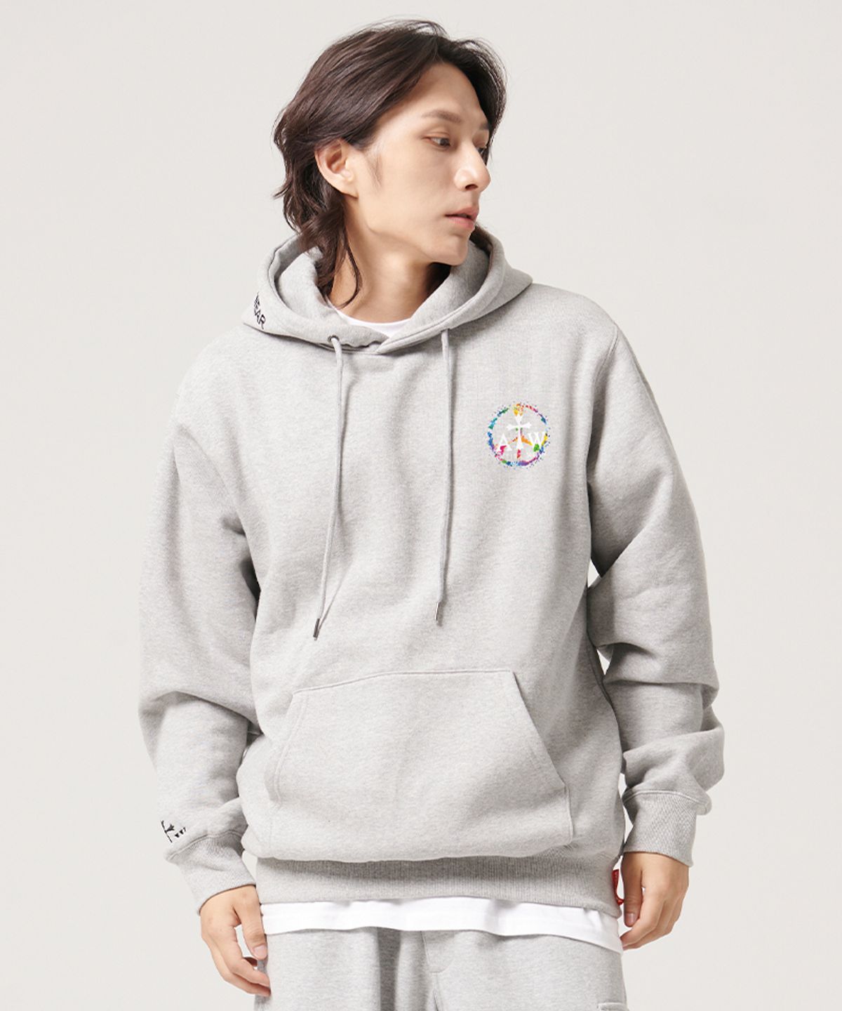 아티스트웨어(ARTISTWEAR) [ATW] 디퍼런트 오버핏 후드티_GY