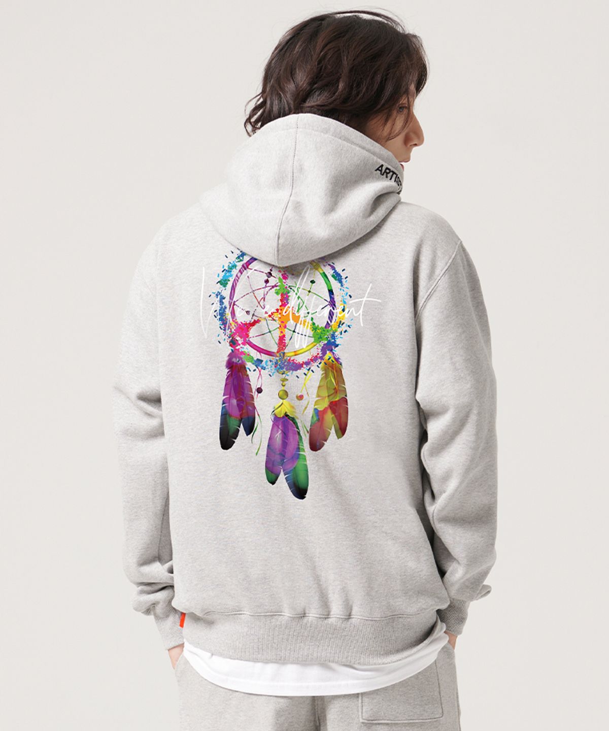 아티스트웨어(ARTISTWEAR) [ATW] 디퍼런트 오버핏 후드티_GY