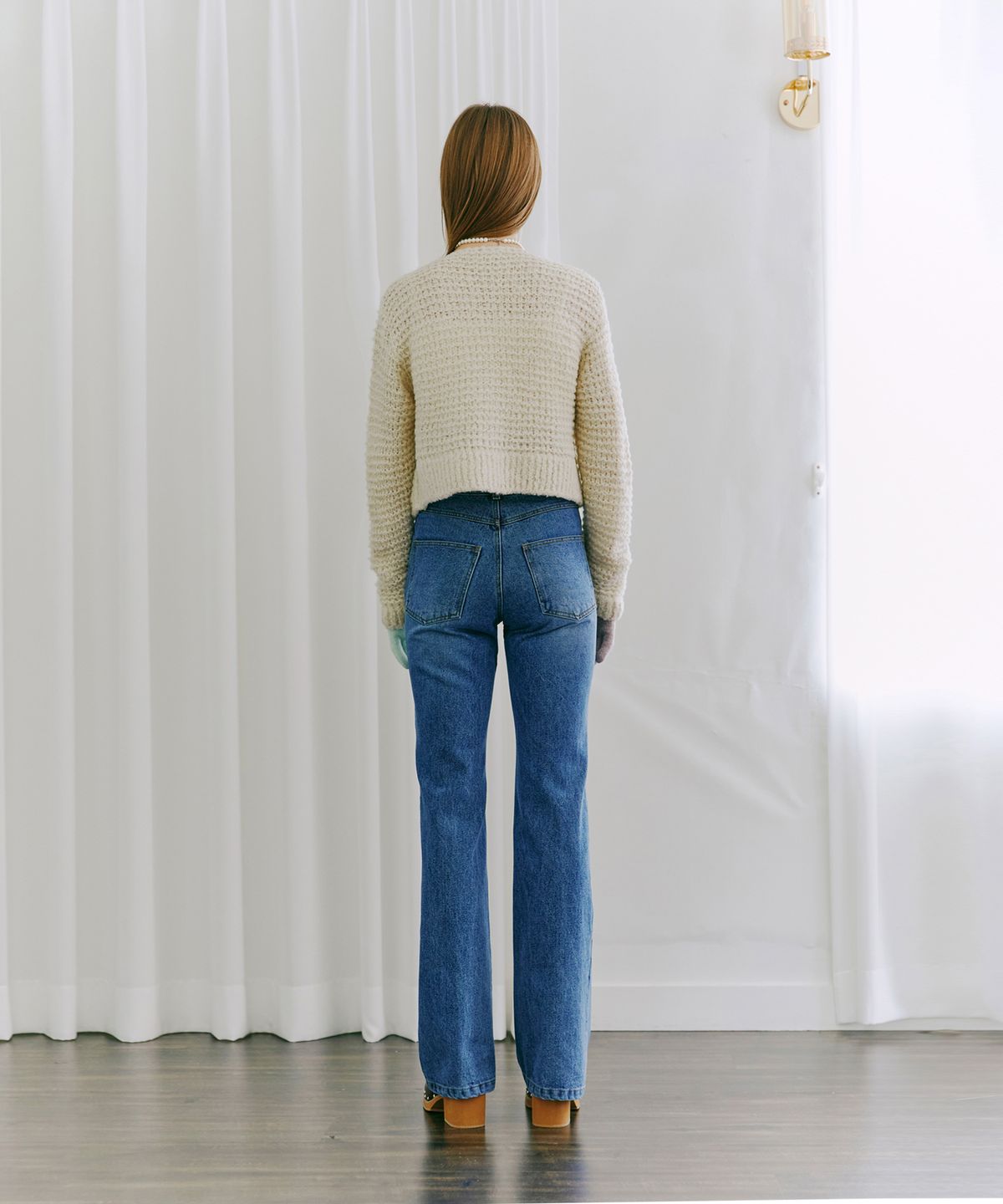 에트몽(ETMON) Boots Cut Denim Pants  Blue