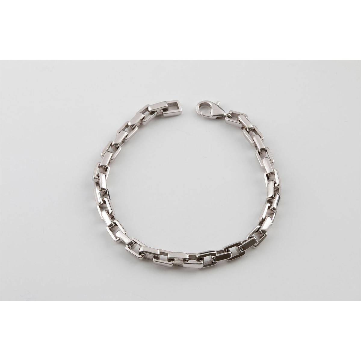 종로공장(JONGNOGONGJANG) 실버 925 사각 클립 체인 팔찌 (Silver Chain bracelet)