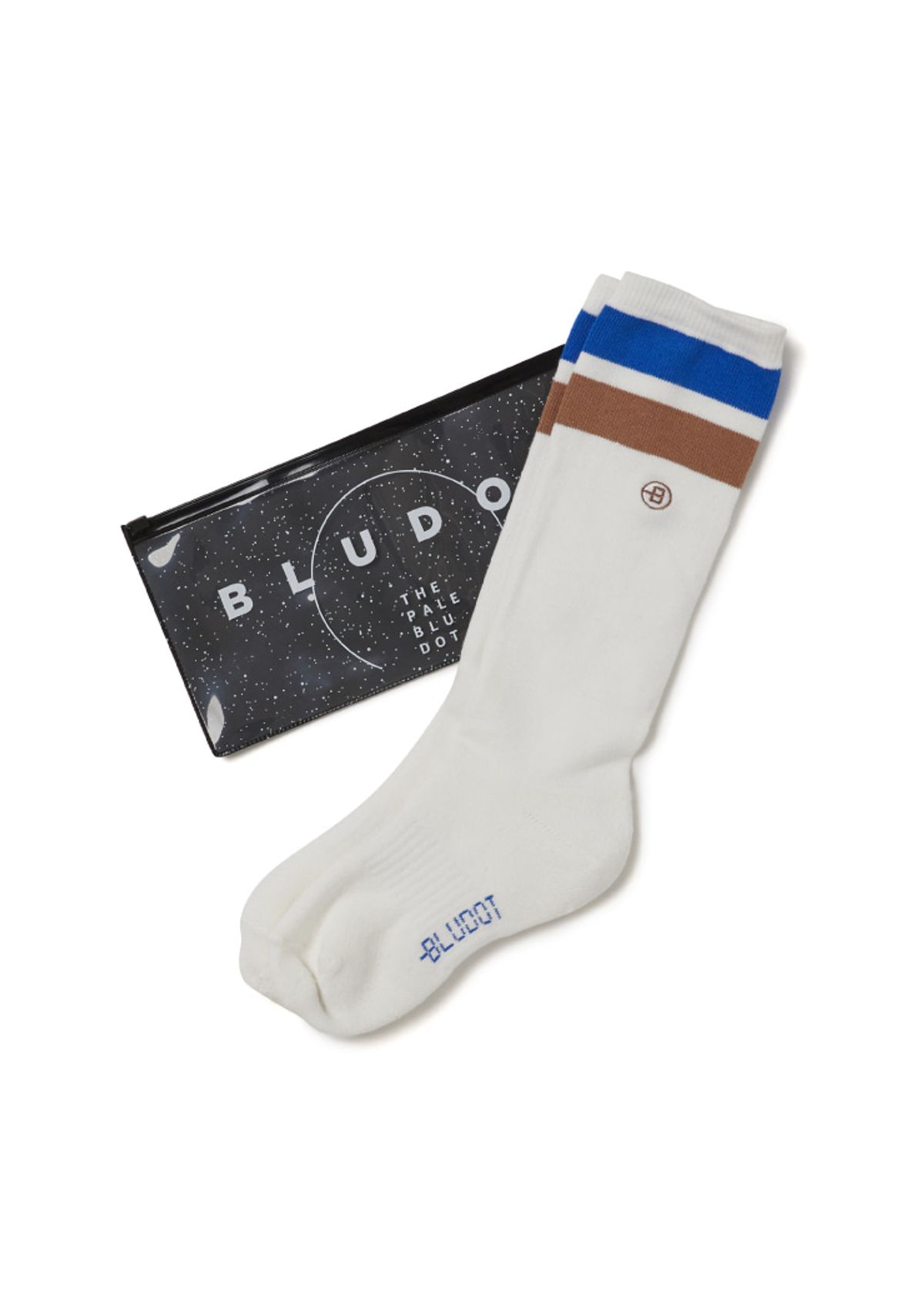 블루닷(BLUDOT) DASH B POINT KNEE-SOCKS_WH